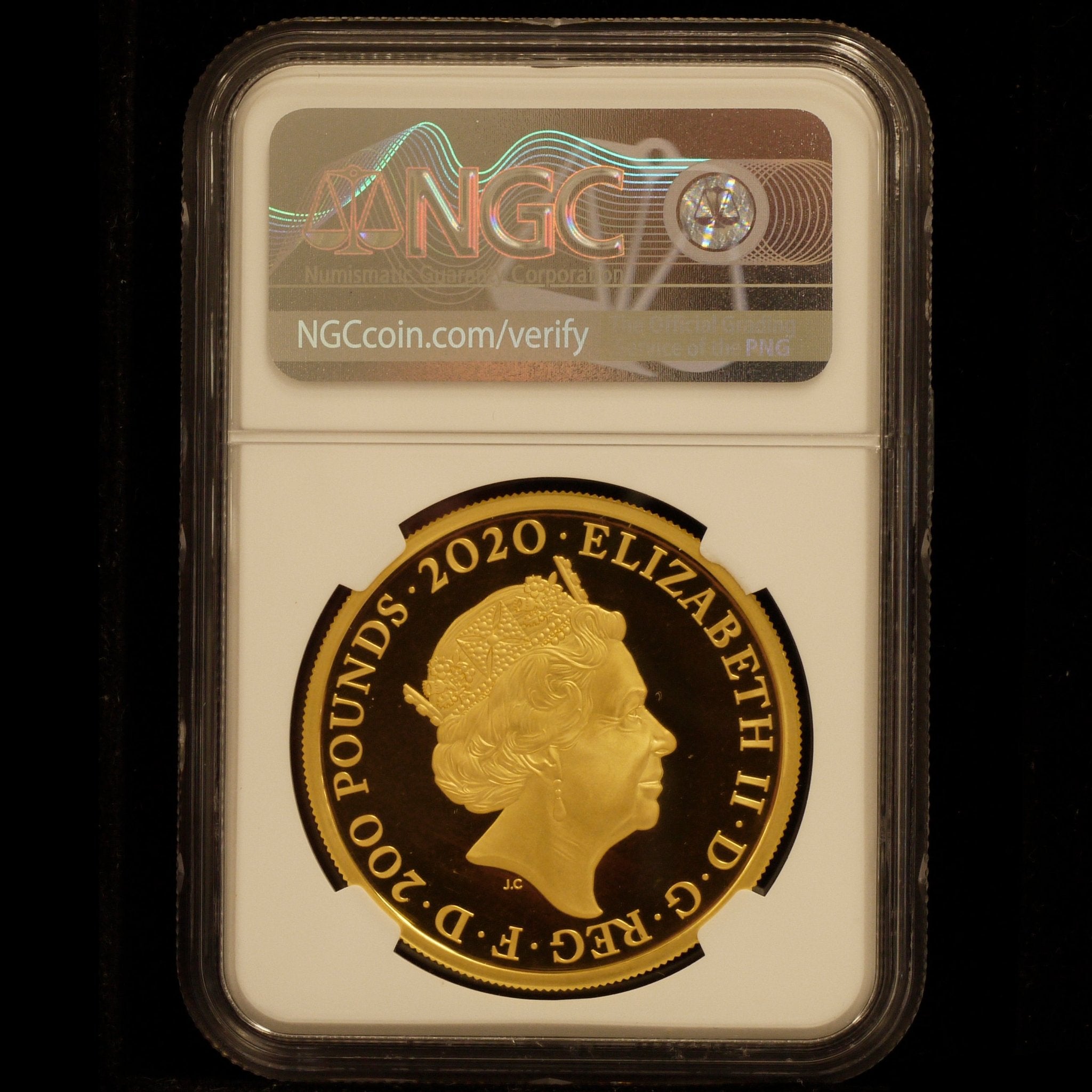 イギリス 200ポンド金貨 2020年 ジェームズ・ボンド007 NGC PF69 ULTRA CAMEO - NJ BUYER'S MARKETPLACE
