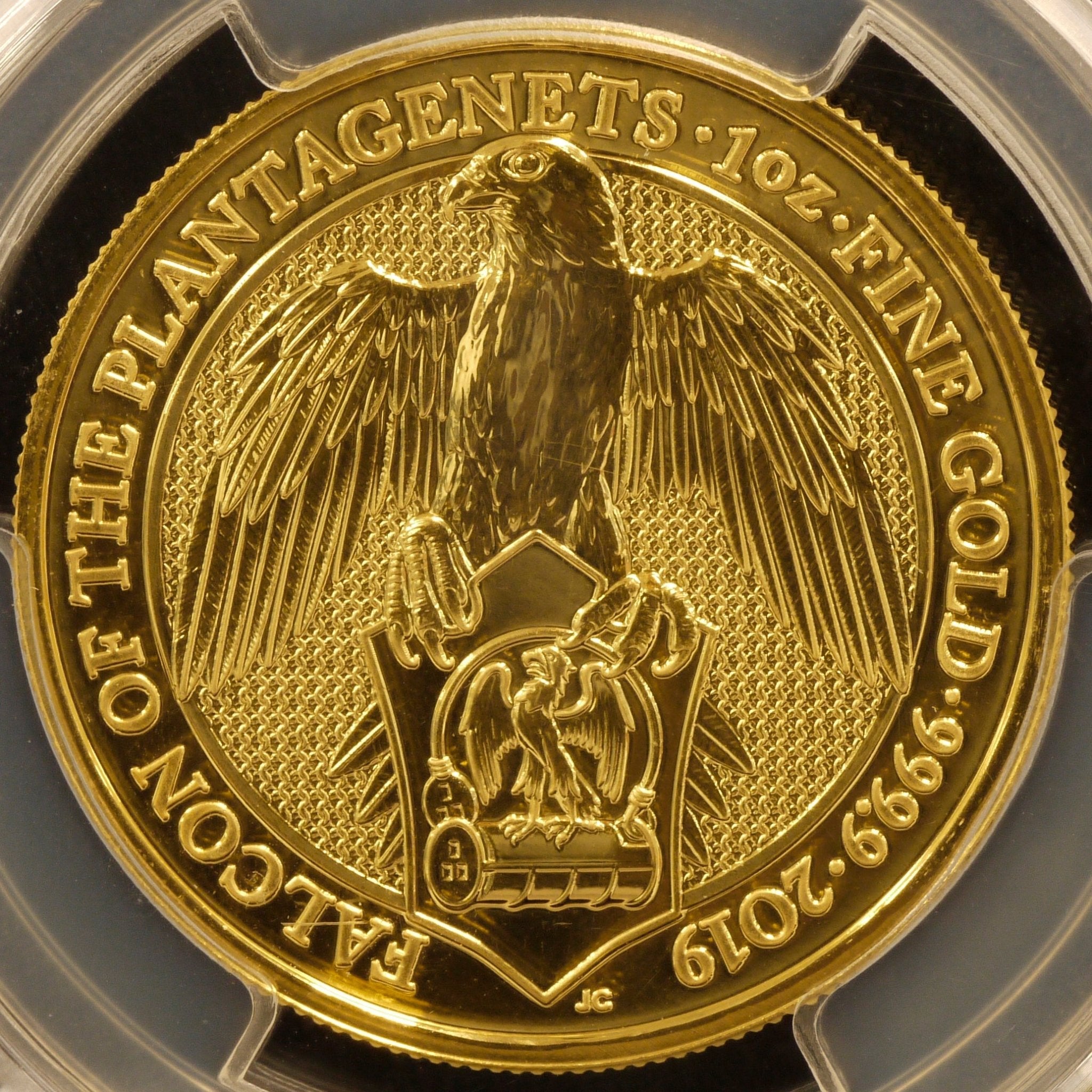 イギリス 100ポンド金貨 2019年 ファルコン PCGS MS70 最高鑑定 - NJ BUYER'S MARKETPLACE