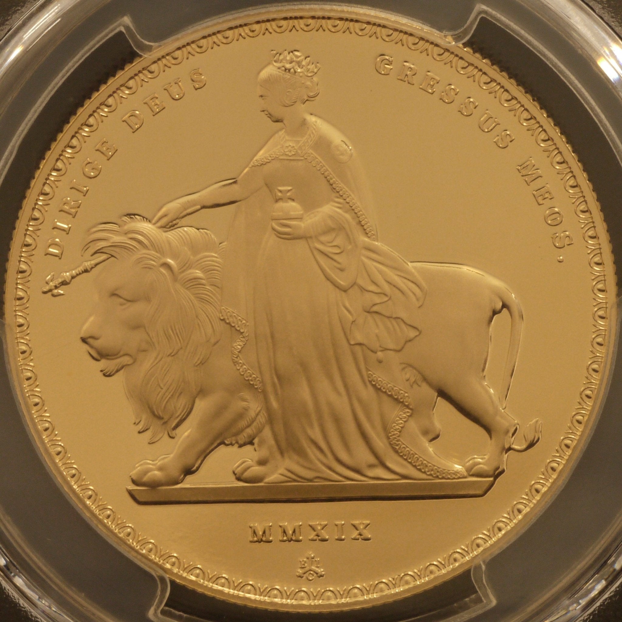 セントヘレナ島 5ポンド金貨 2019年 ウナとライオン PCGS PR70DCAM 最高鑑定品 - NJ BUYER'S MARKETPLACE