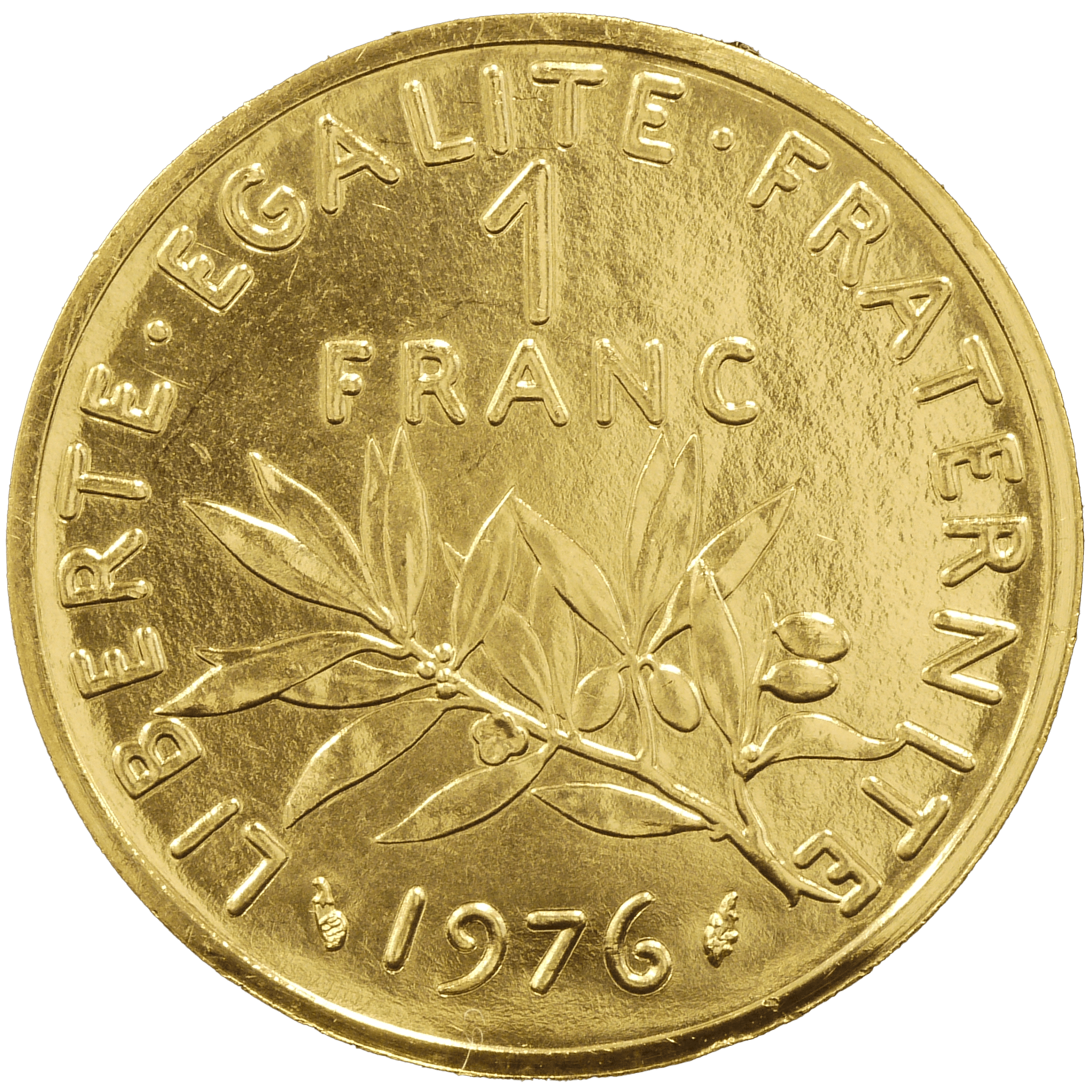 フランス 1フラン金貨 1976年 種まくマリアンヌ女神 ピエフォー - NJ BUYER'S MARKETPLACE