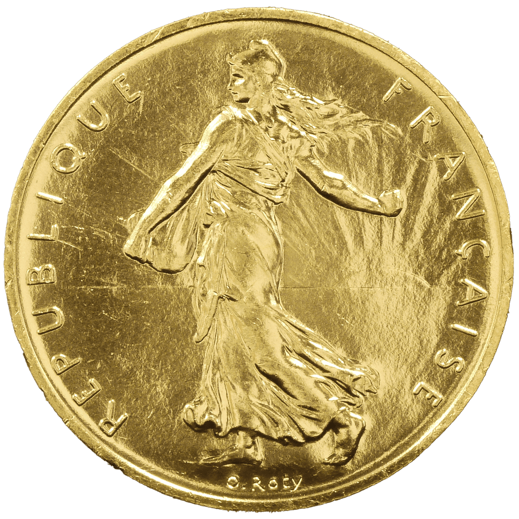 1900&#39;s フランス 共和国 マリアンヌ 商工省貿易産業 名誉勲章 銀メダル フランス France 第五共和政 種を蒔く人 La Semeuse 5フラン銀貨