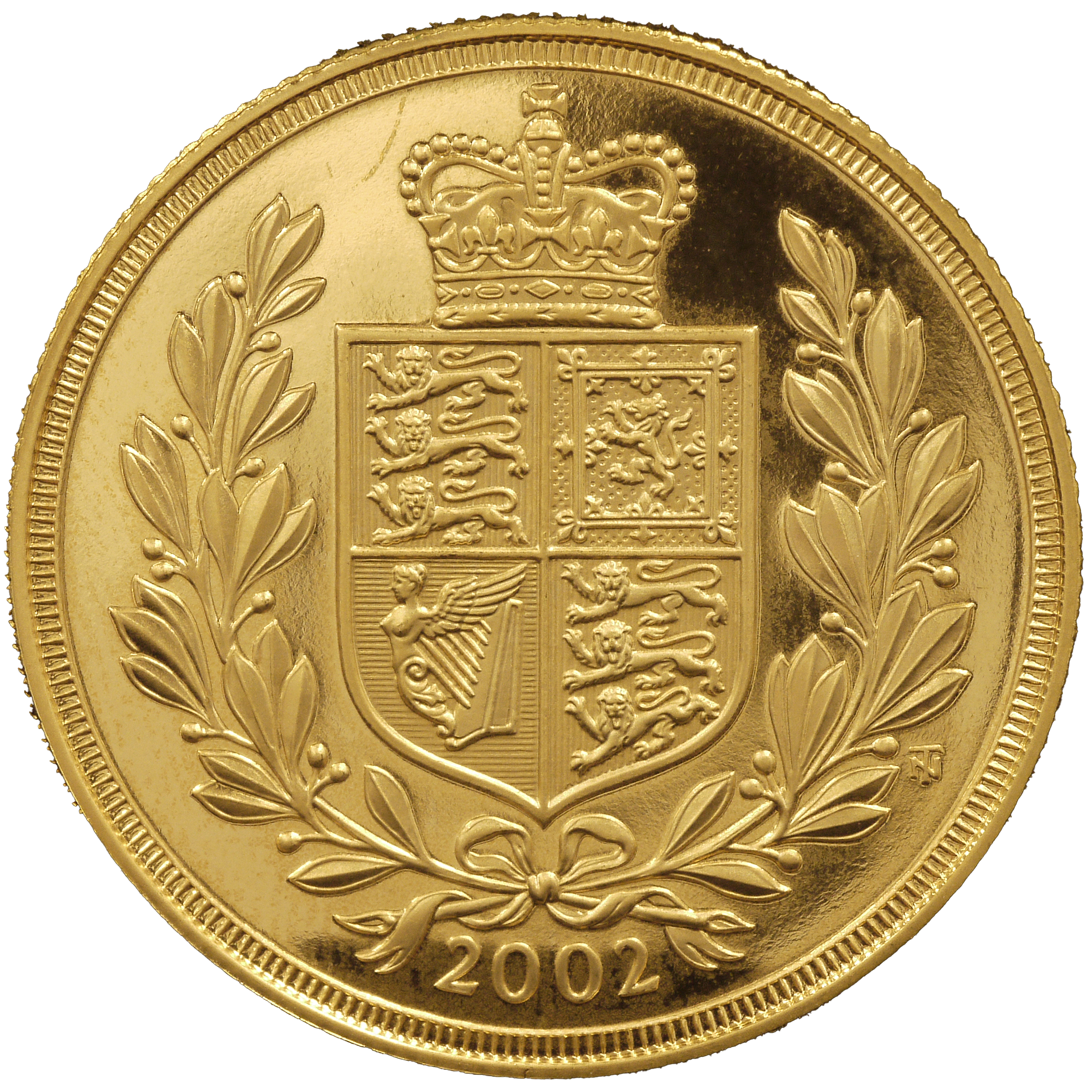 イギリス 2ポンド金貨 2002年 エリザベス2世