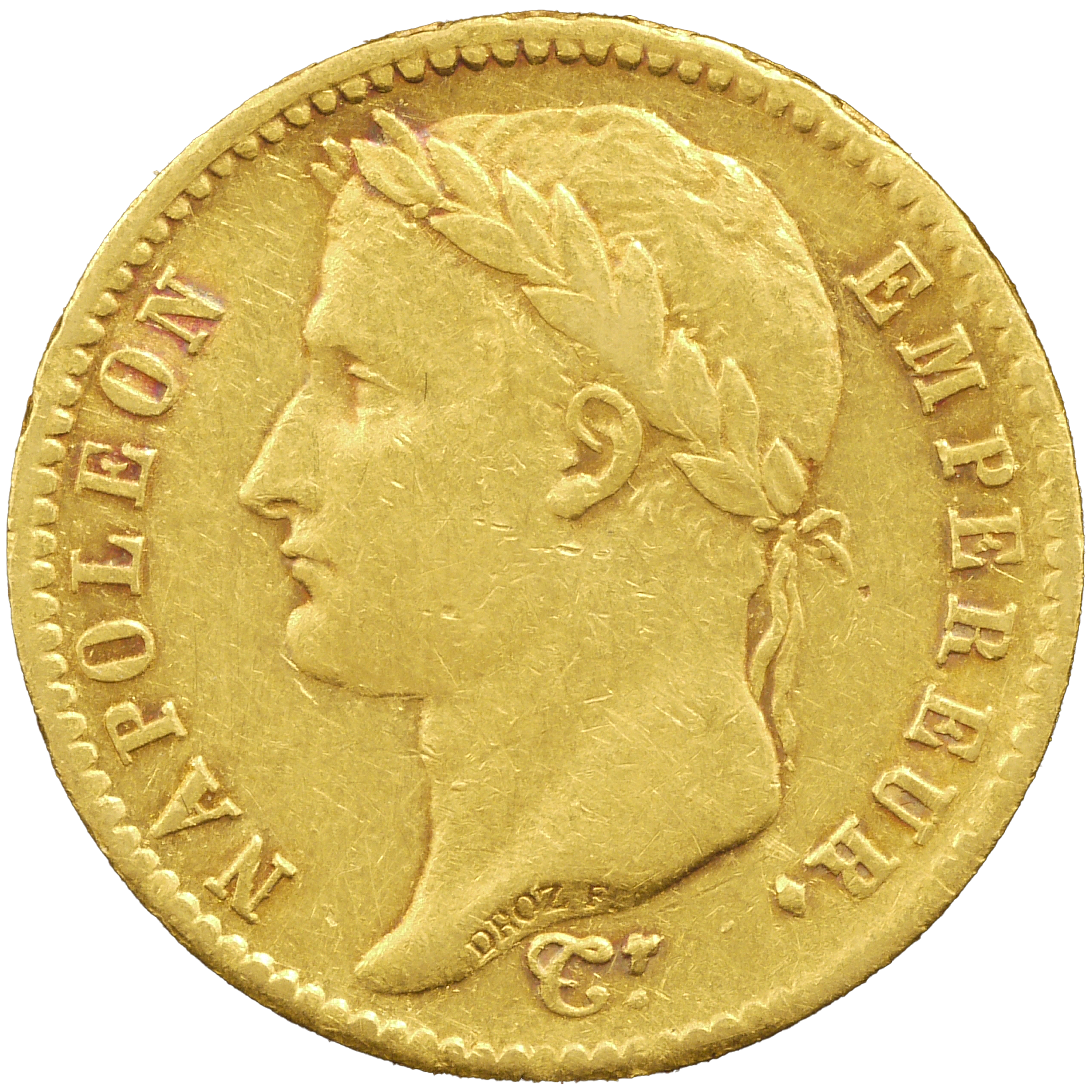 フランス 20フラン金貨 1808年 ナポレオン1世 有冠
