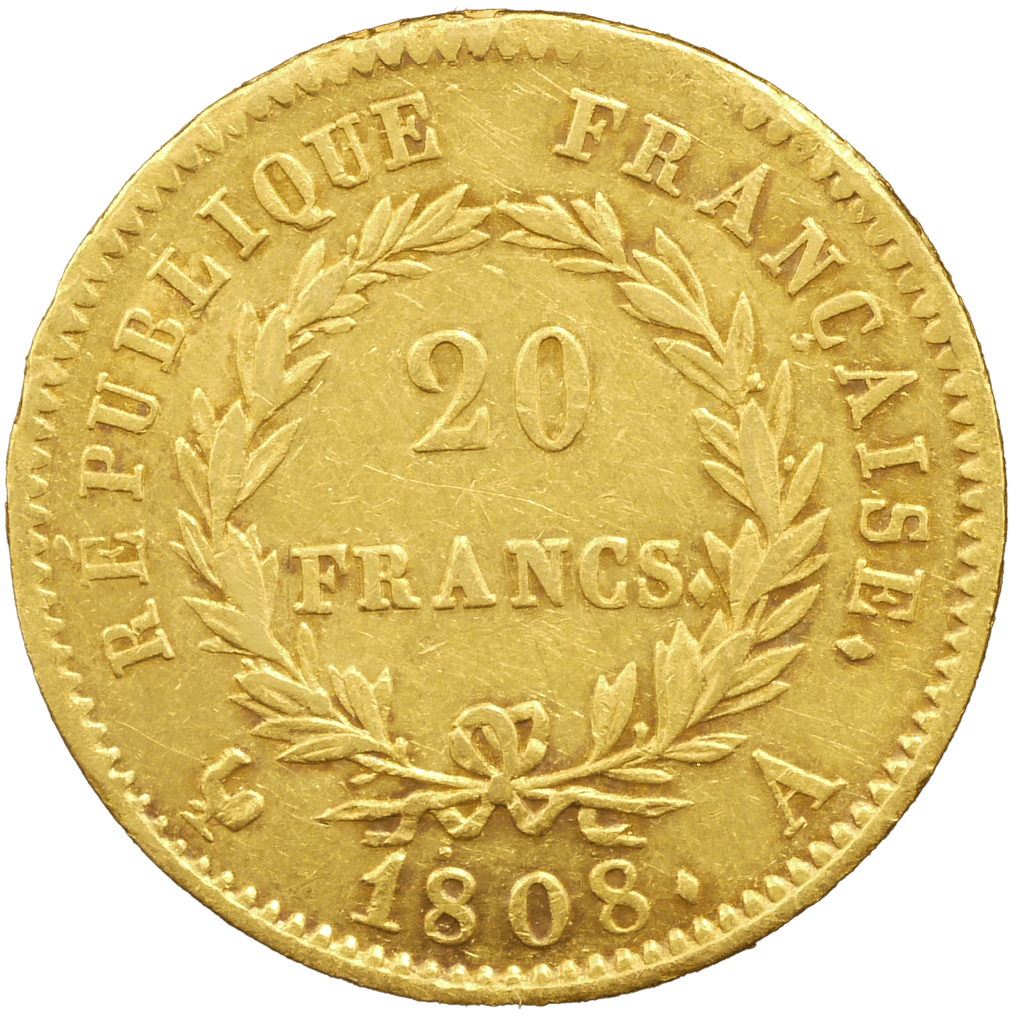 フランス 20フラン金貨 1808年 ナポレオン1世 有冠 - NJ BUYER'S MARKETPLACE