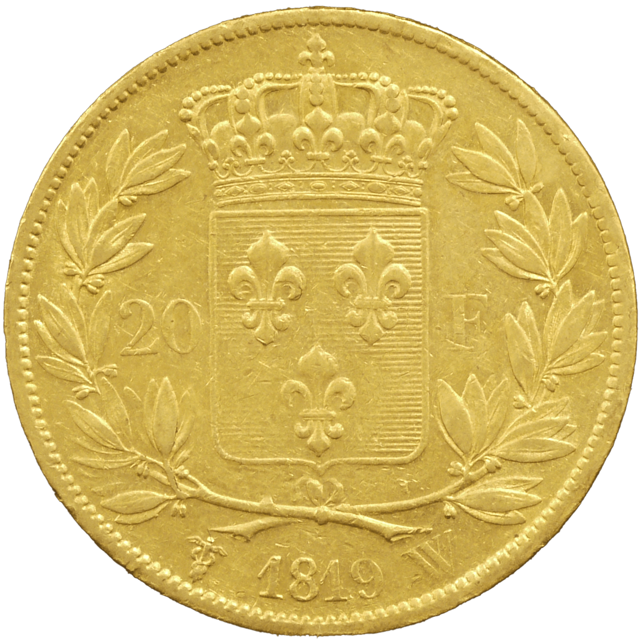 フランス 20フラン金貨 1819年 ルイ18世 - NJ BUYER'S MARKETPLACE