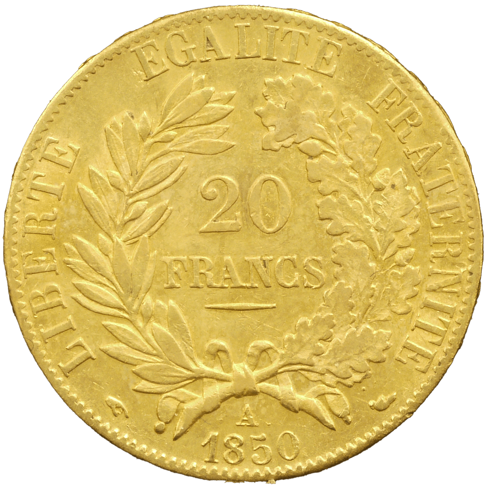フランス 20フラン金貨 1850年 セレス女神 - NJ BUYER'S MARKETPLACE