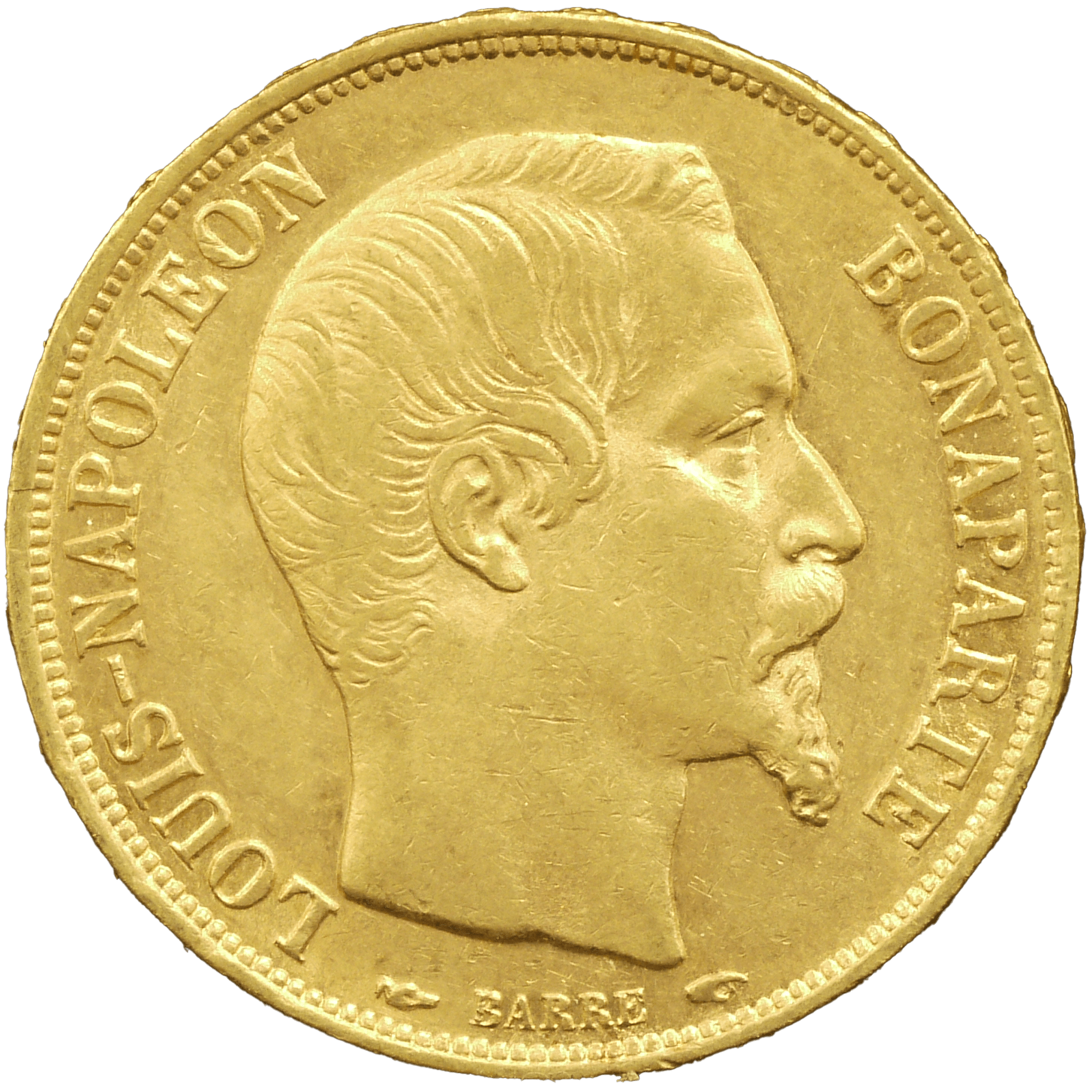 フランス 20フラン金貨 1852年 ナポレオン3世 無冠 - NJ BUYER'S MARKETPLACE