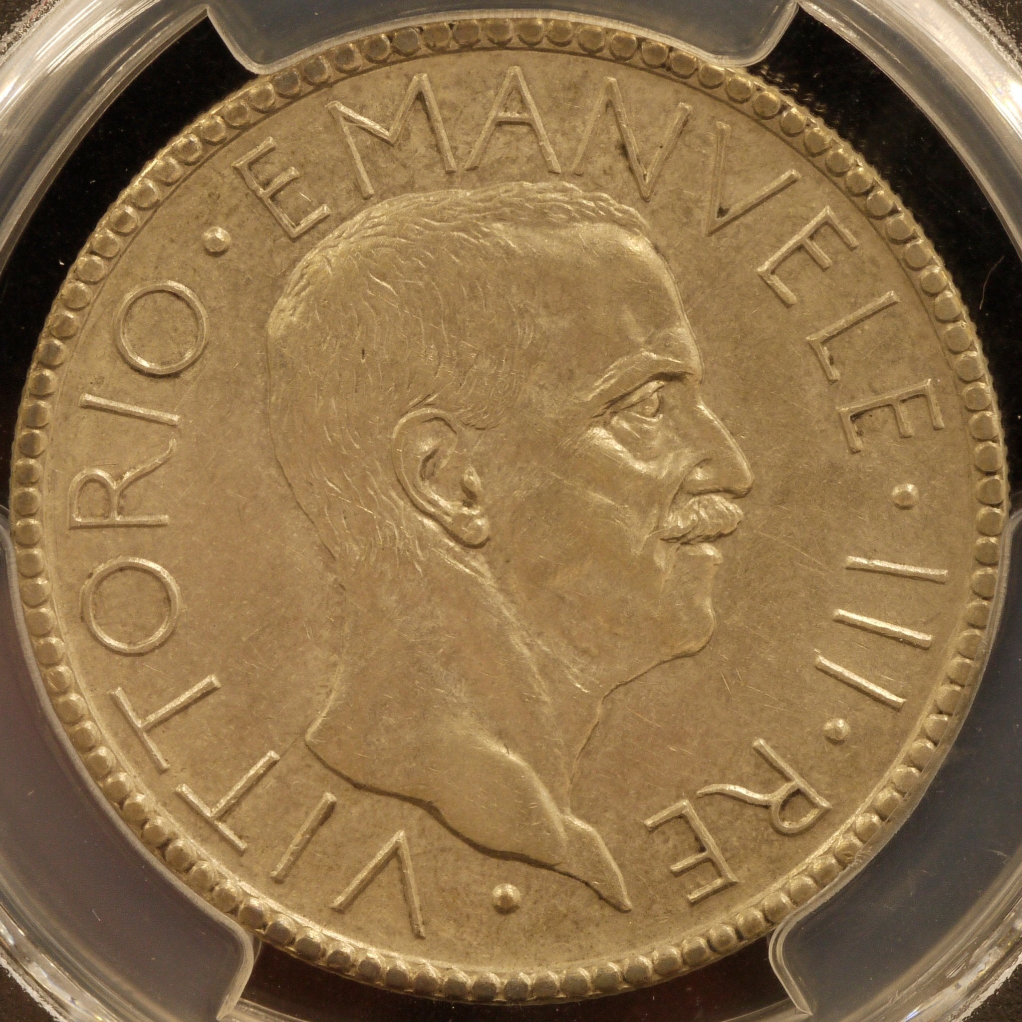 イタリア 20リレ銀貨 1927年 ウィットーリオ・エマヌエーレ3世 PCGS AU55 - NJ BUYER'S MARKETPLACE