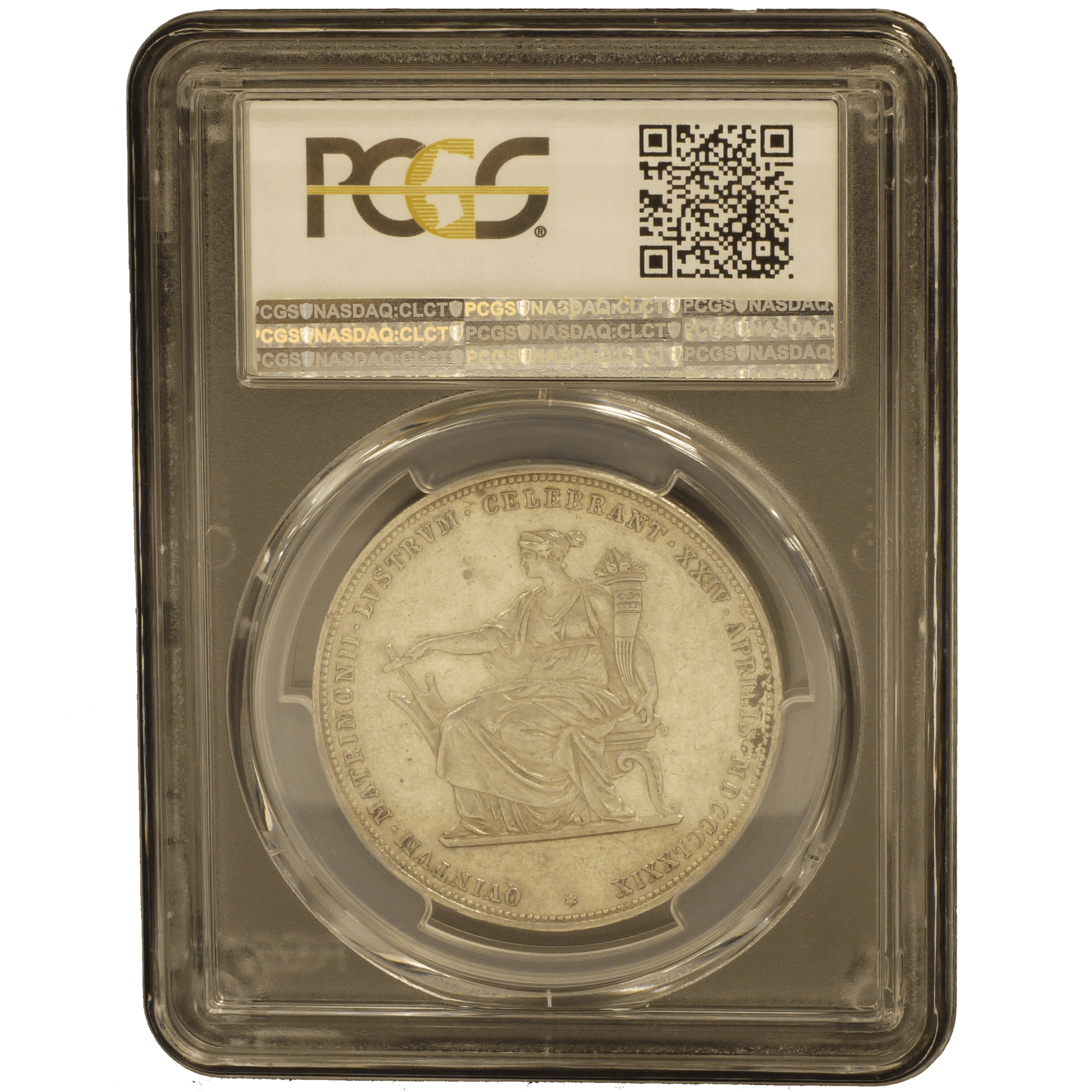オーストリア=ハンガリー 2フローリン銀貨 1879年 フランツ・ヨーゼフ1世結婚記念 PCGS AU55 - NJ BUYER'S MARKETPLACE
