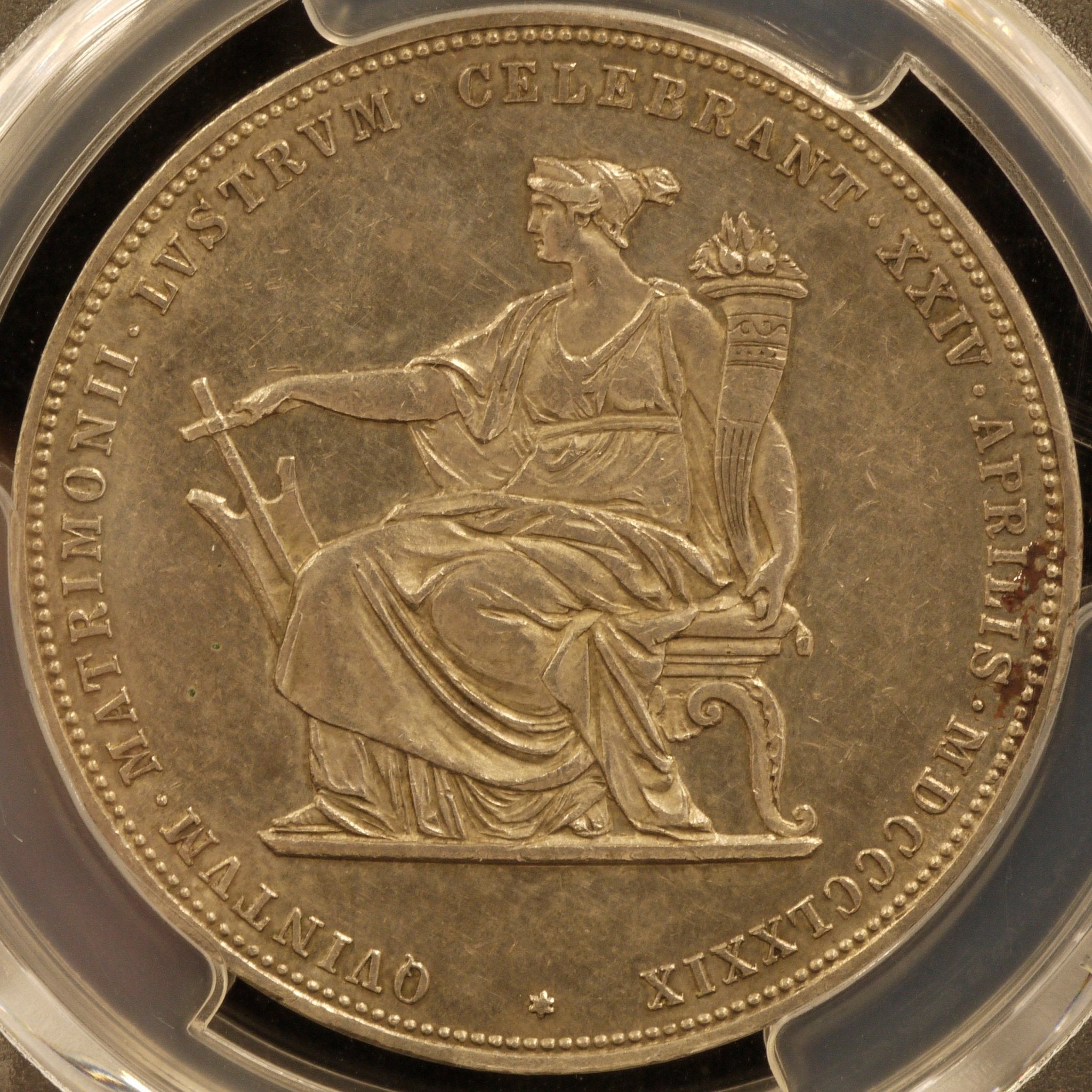 オーストリア=ハンガリー 2フローリン銀貨 1879年 フランツ・ヨーゼフ1世結婚記念 PCGS AU55 - NJ BUYER'S MARKETPLACE