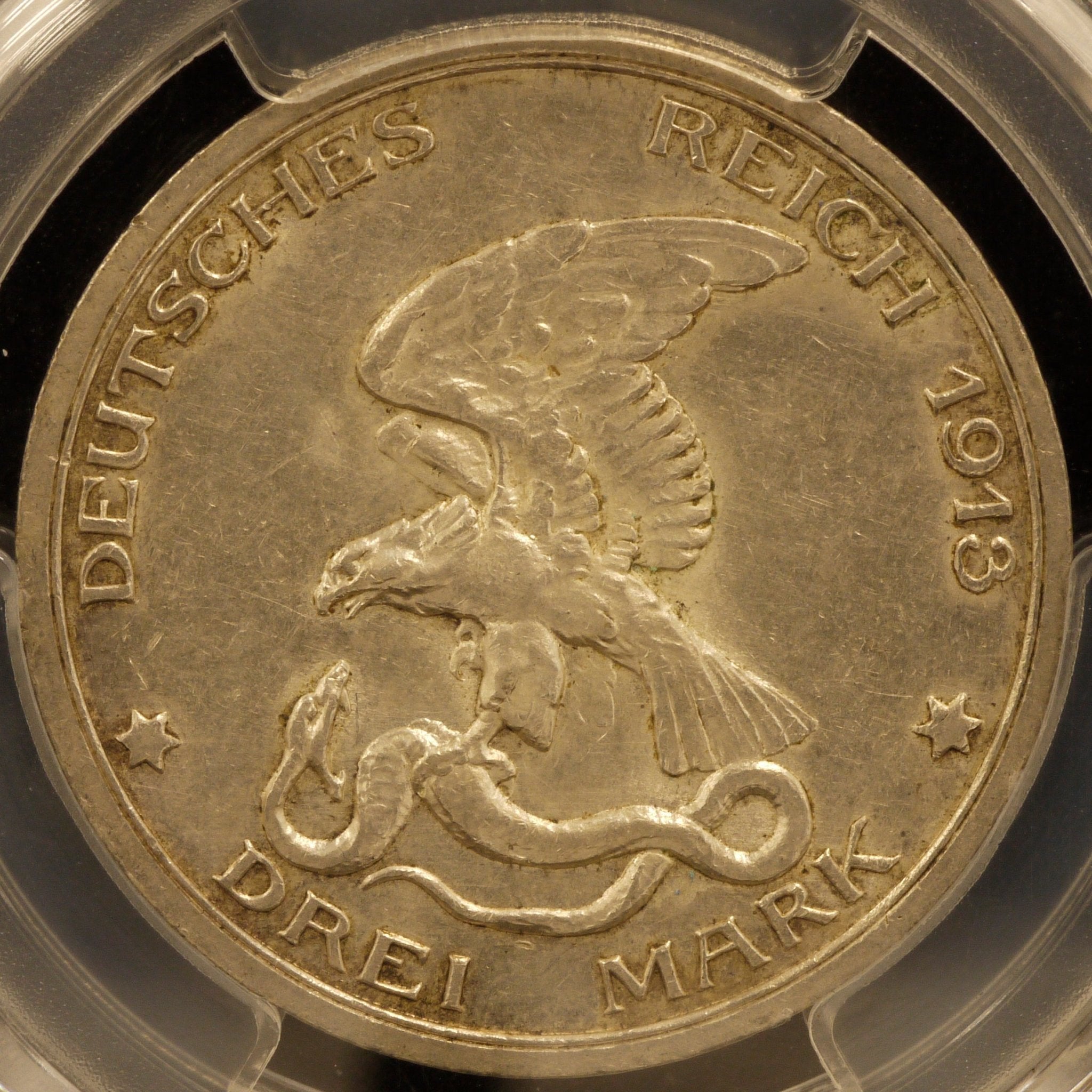 ドイツ 3マルク銀貨 1913年 ナポレオン戦争100周年 PCGS AU55 - NJ BUYER'S MARKETPLACE