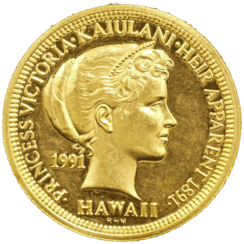 ハワイ 1/2oz金メダル 1991年 カイウラニ王女｜NJ BUYER'S MARKETPLACE