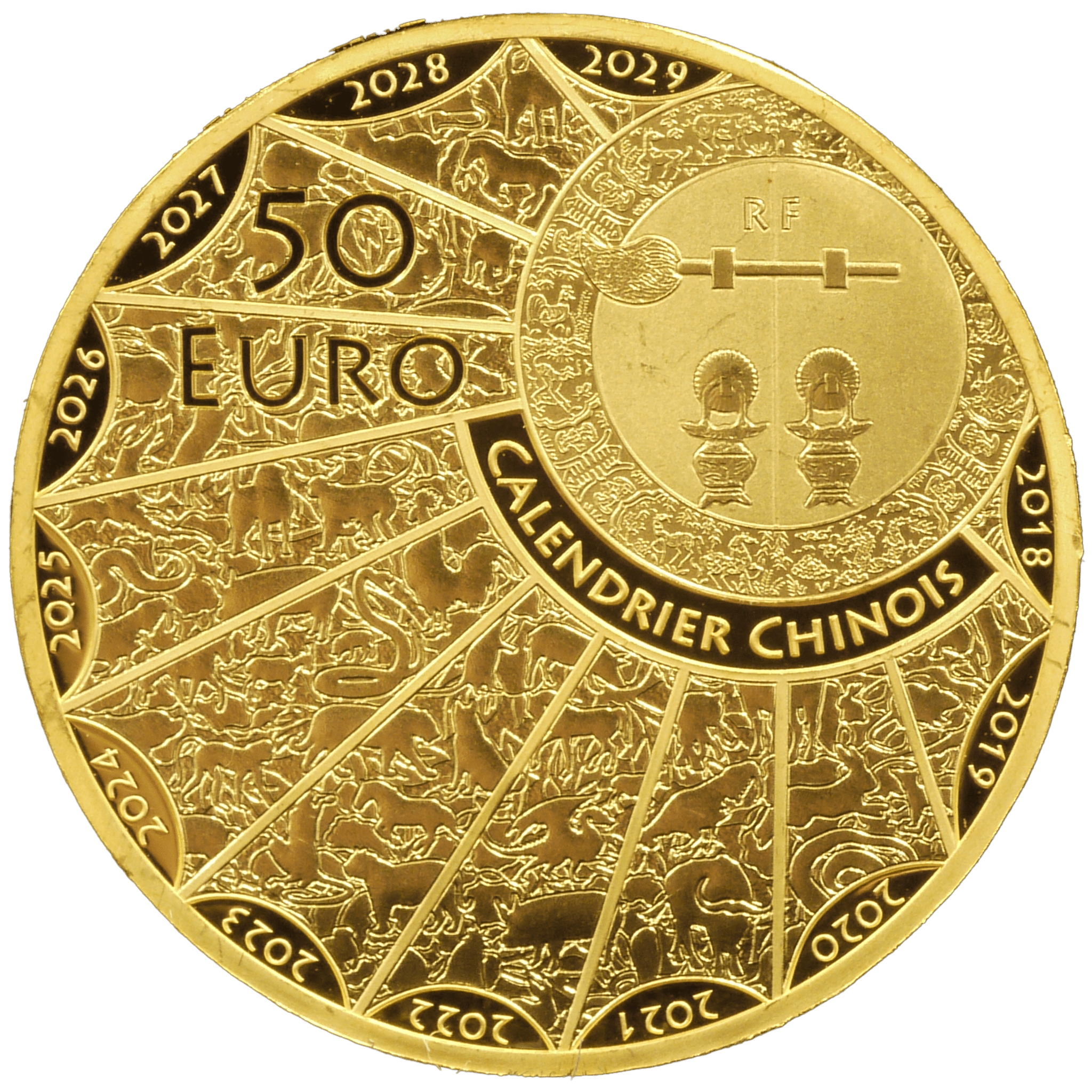 フランス 50ユーロ金貨 2021年 干支 ウシ - NJ BUYER'S MARKETPLACE