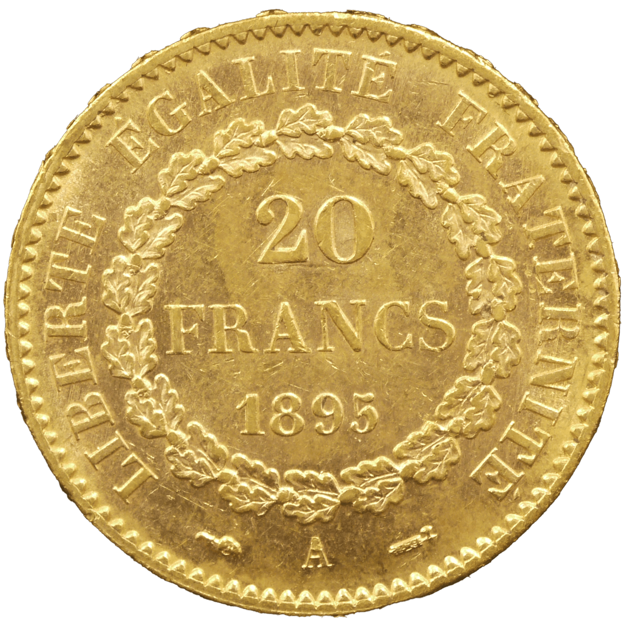 フランス 20フラン金貨 1895年 法の天使 パリ鋳 - NJ BUYER'S MARKETPLACE