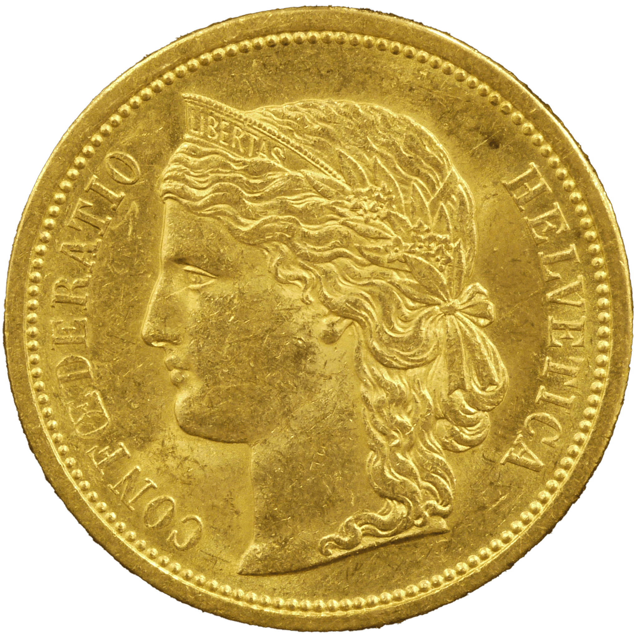 スイス 20フラン金貨 1883年 ヘルヴェティカ女神 - NJ BUYER'S MARKETPLACE