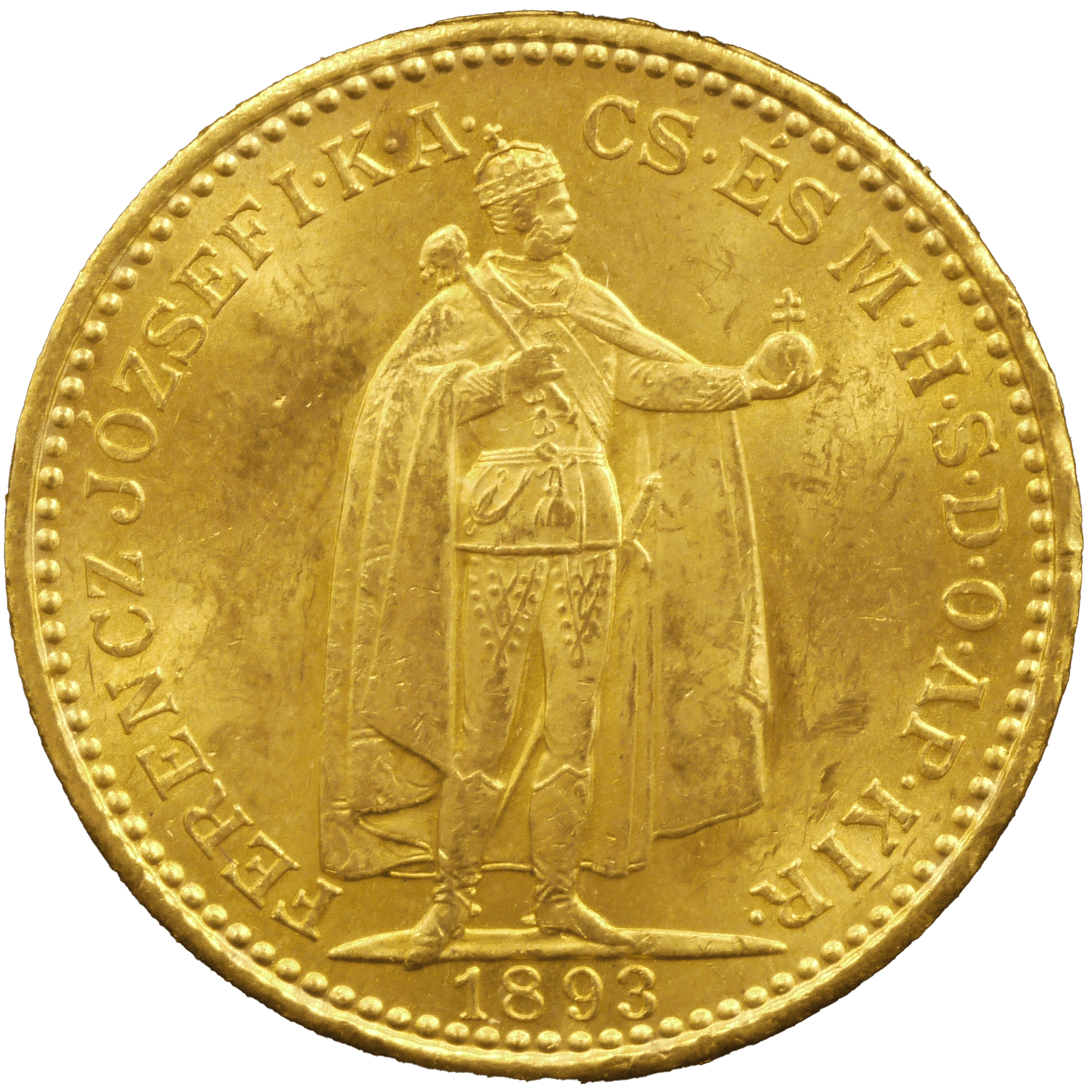 ハンガリー 20コロナ金貨 1893年 フランツ・ヨーゼフ1世 - NJ BUYER'S MARKETPLACE