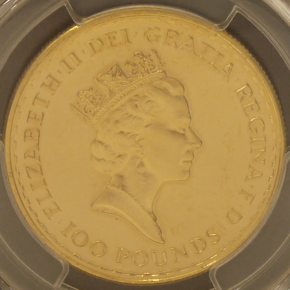 イギリス 100ポンド金貨 1988年 PCGS MS68 ブリタニア女神