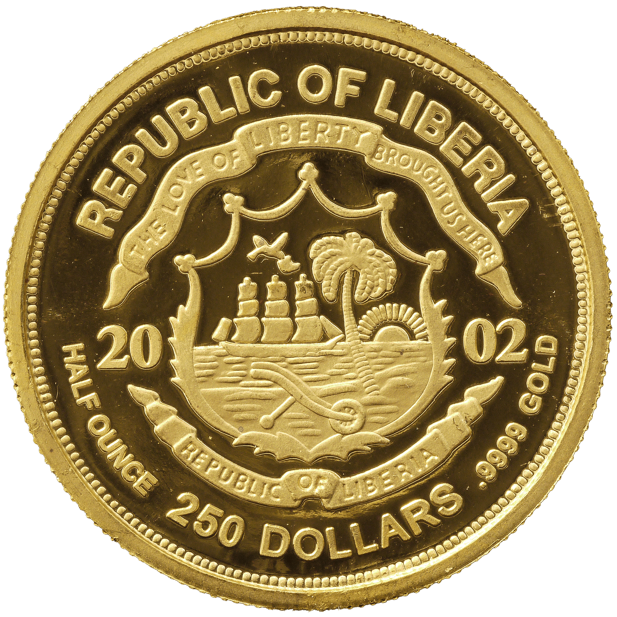 リベリア 250ドル金貨 2002年 ウナとライオン - NJ BUYER'S MARKETPLACE