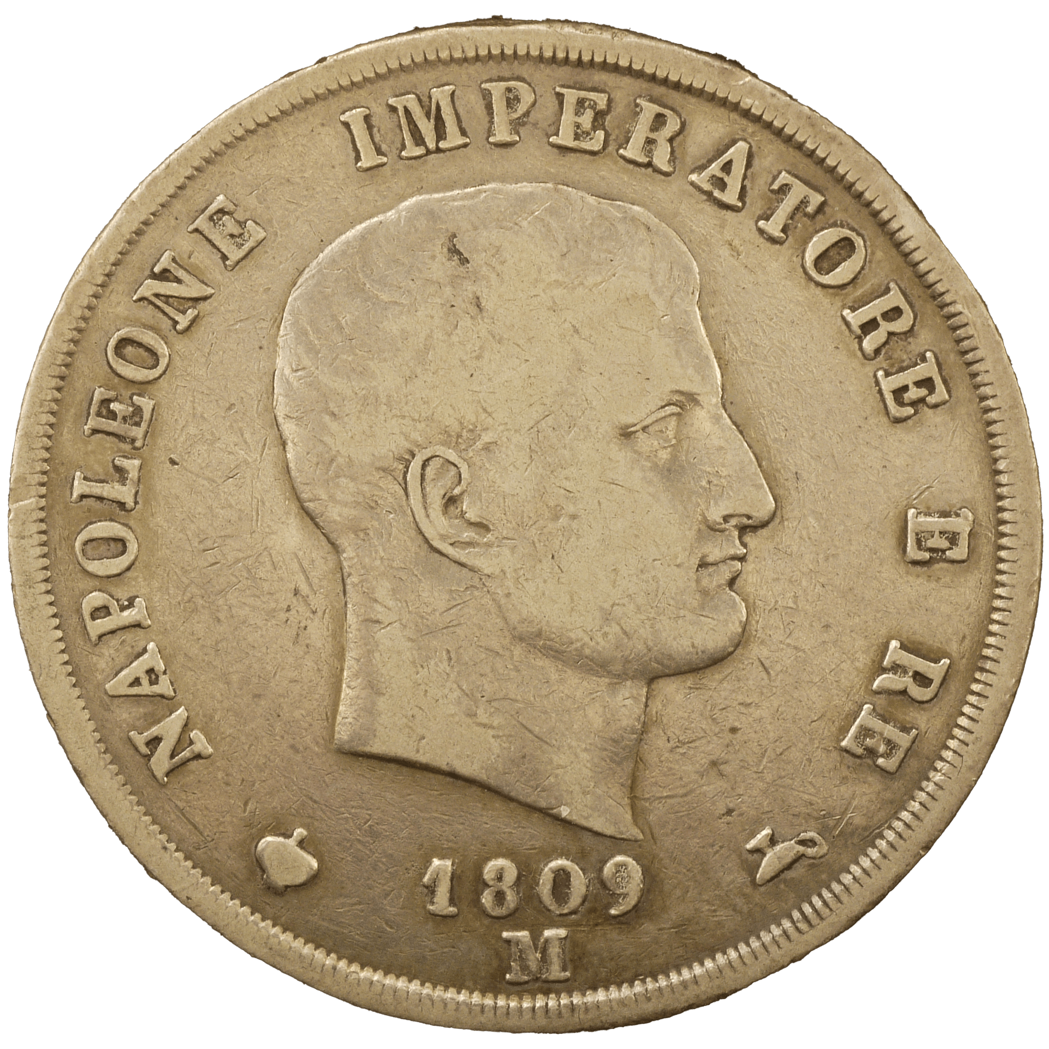 イタリア 5リレ銀貨 1809年 ナポレオン1世 ミラノ鋳 - NJ BUYER'S MARKETPLACE