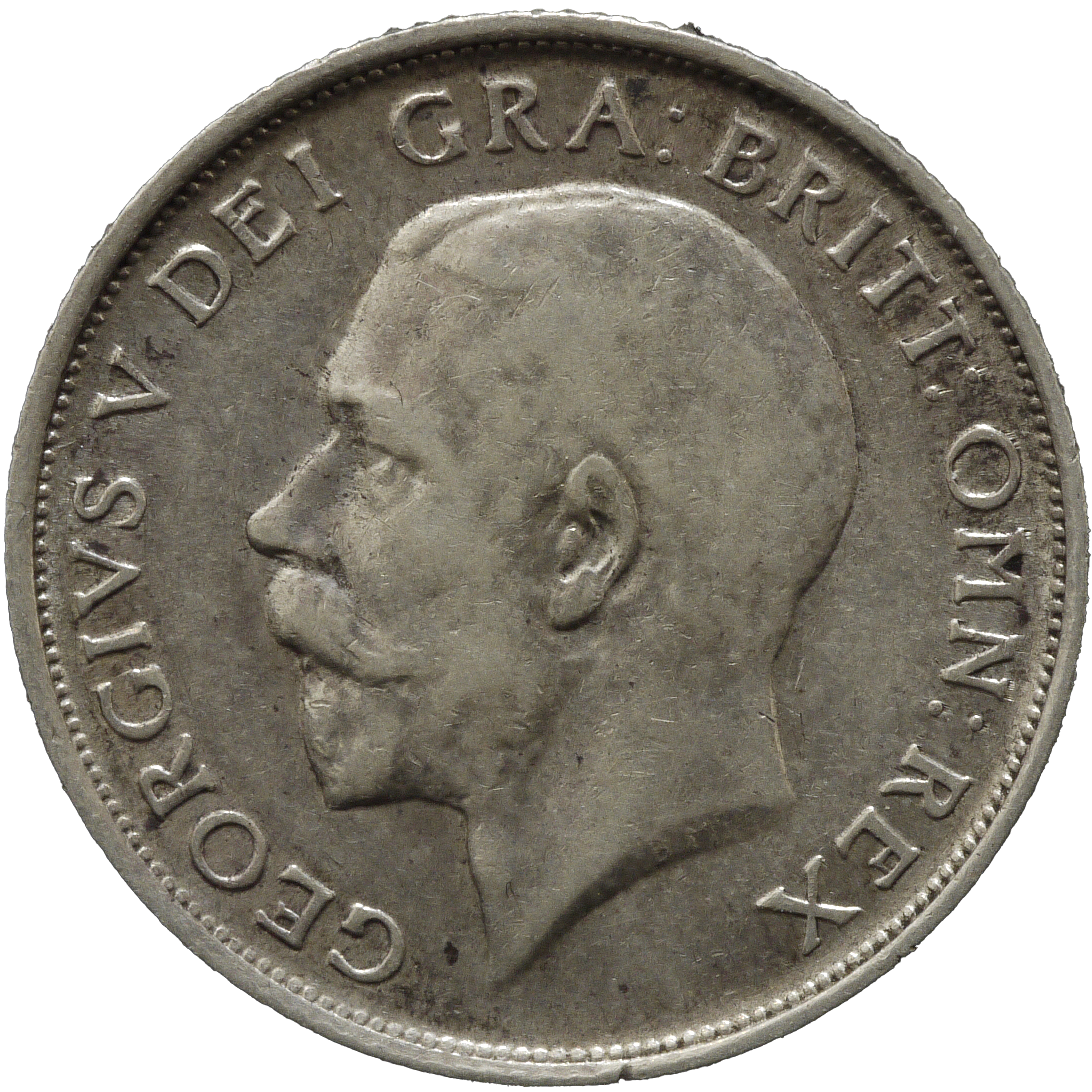 イギリス 1シリング銀貨 1914年 ジョージ5世