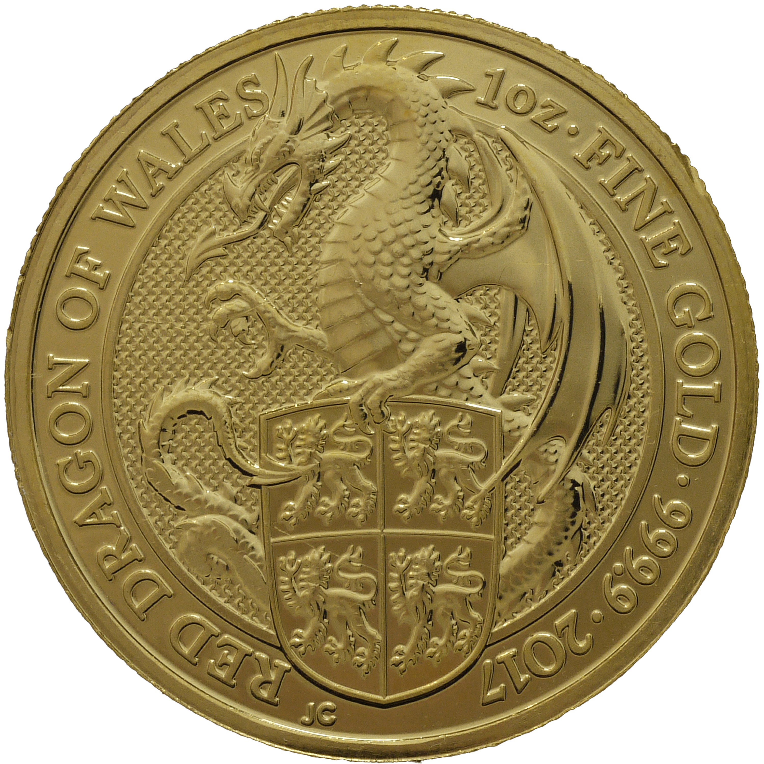 イギリス 100ポンド金貨 2017年 ドラゴン