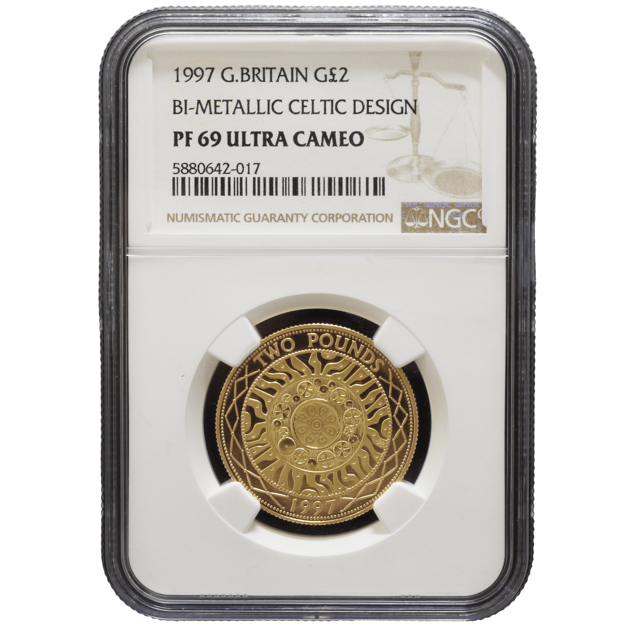 イギリス 2ポンド金貨 1997年 エリザベス2世 ロンドン鋳 NGC PF69 ULTRA CAMEO - NJ BUYER'S MARKETPLACE