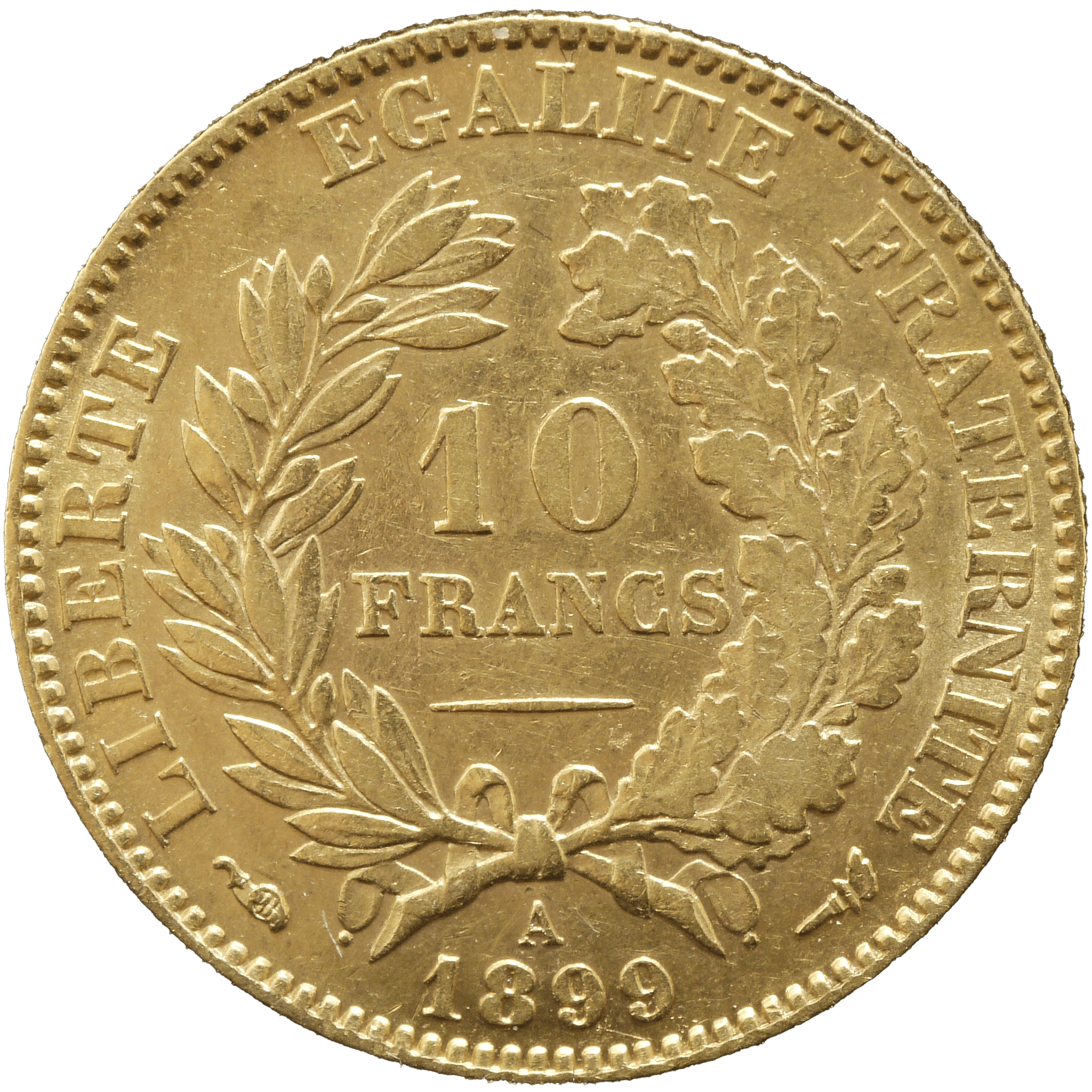フランス 10フラン金貨 1899年 セレス女神 パリ鋳 - NJ BUYER'S MARKETPLACE