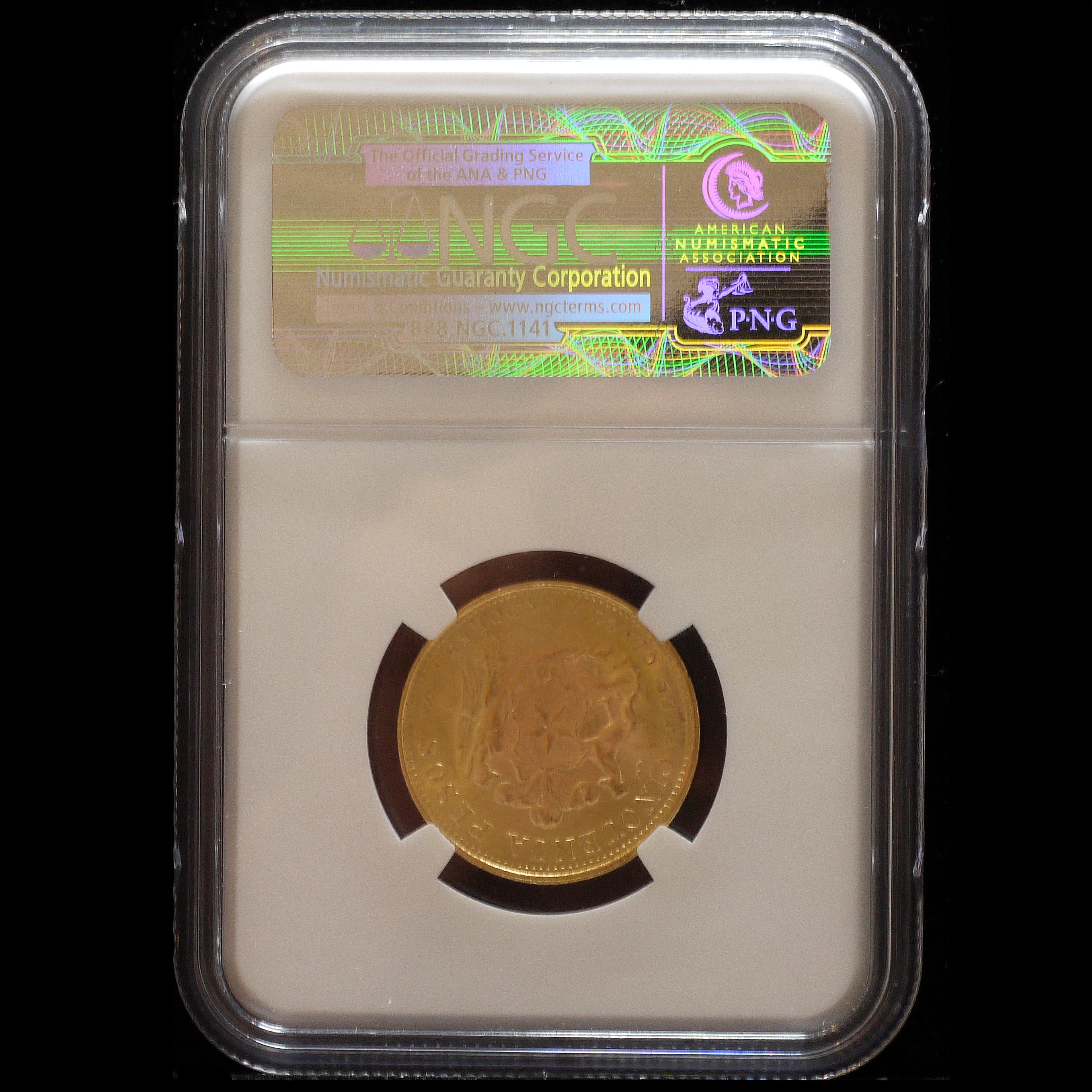チリ 50ペソ金貨 1970年 チリの女性像 サンティアゴ鋳 NGC MS64
