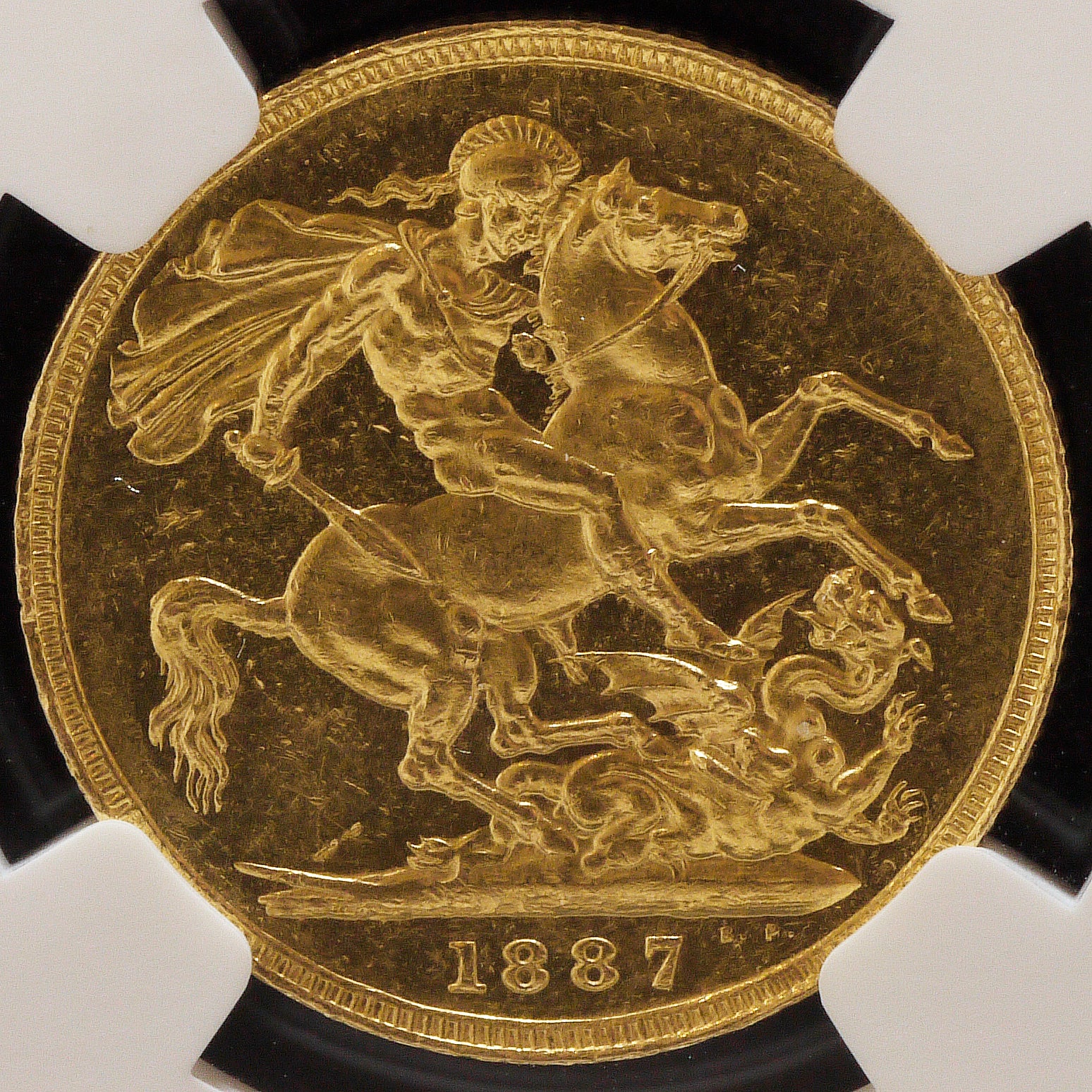 イギリス ソヴリン金貨 1887年 ヴィクトリア ロンドン鋳 NGC MS61