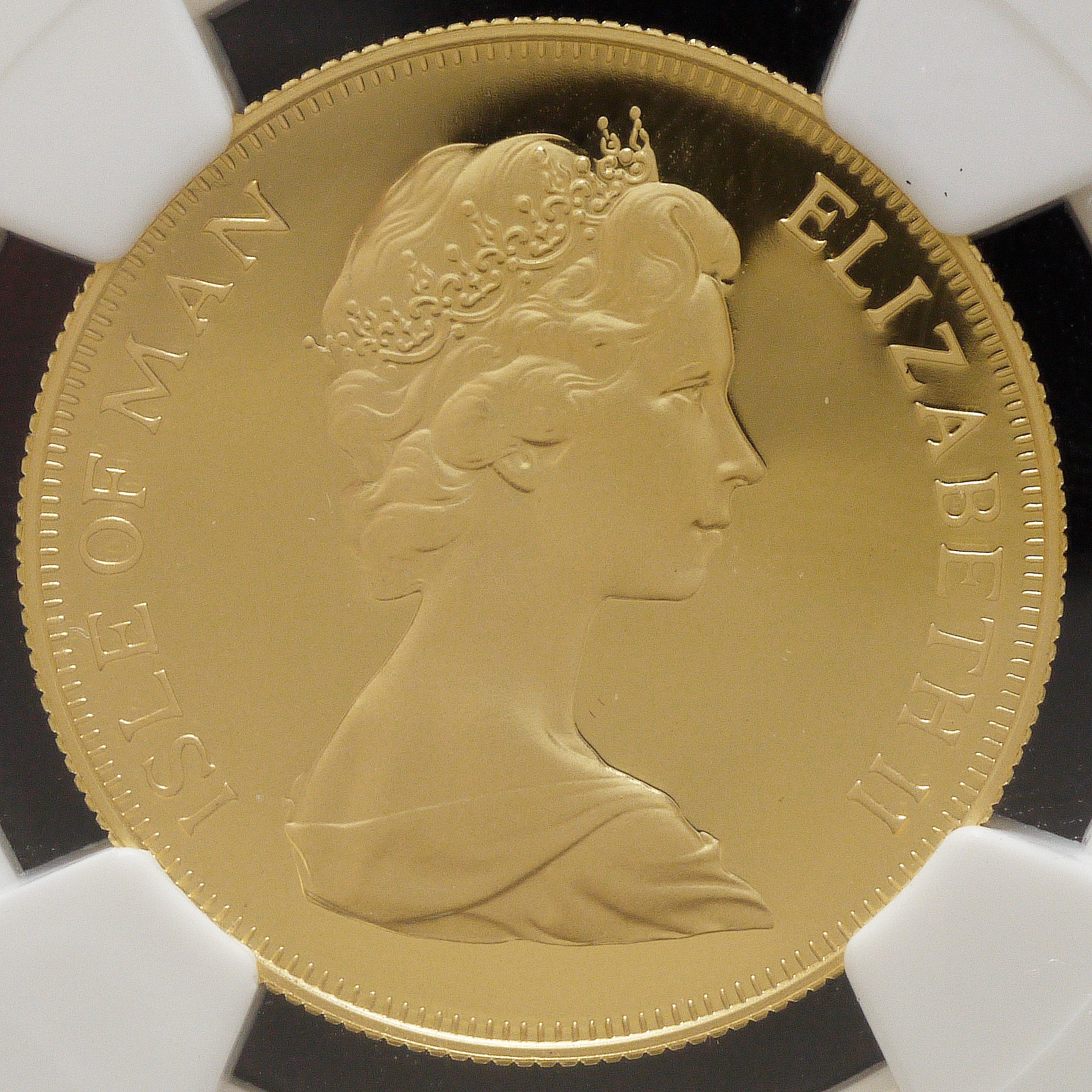 マン島 2ポンド金貨 1974年 エリザベス2世 ポブジョイ鋳 NGC PF68 ULTRA CAMEO