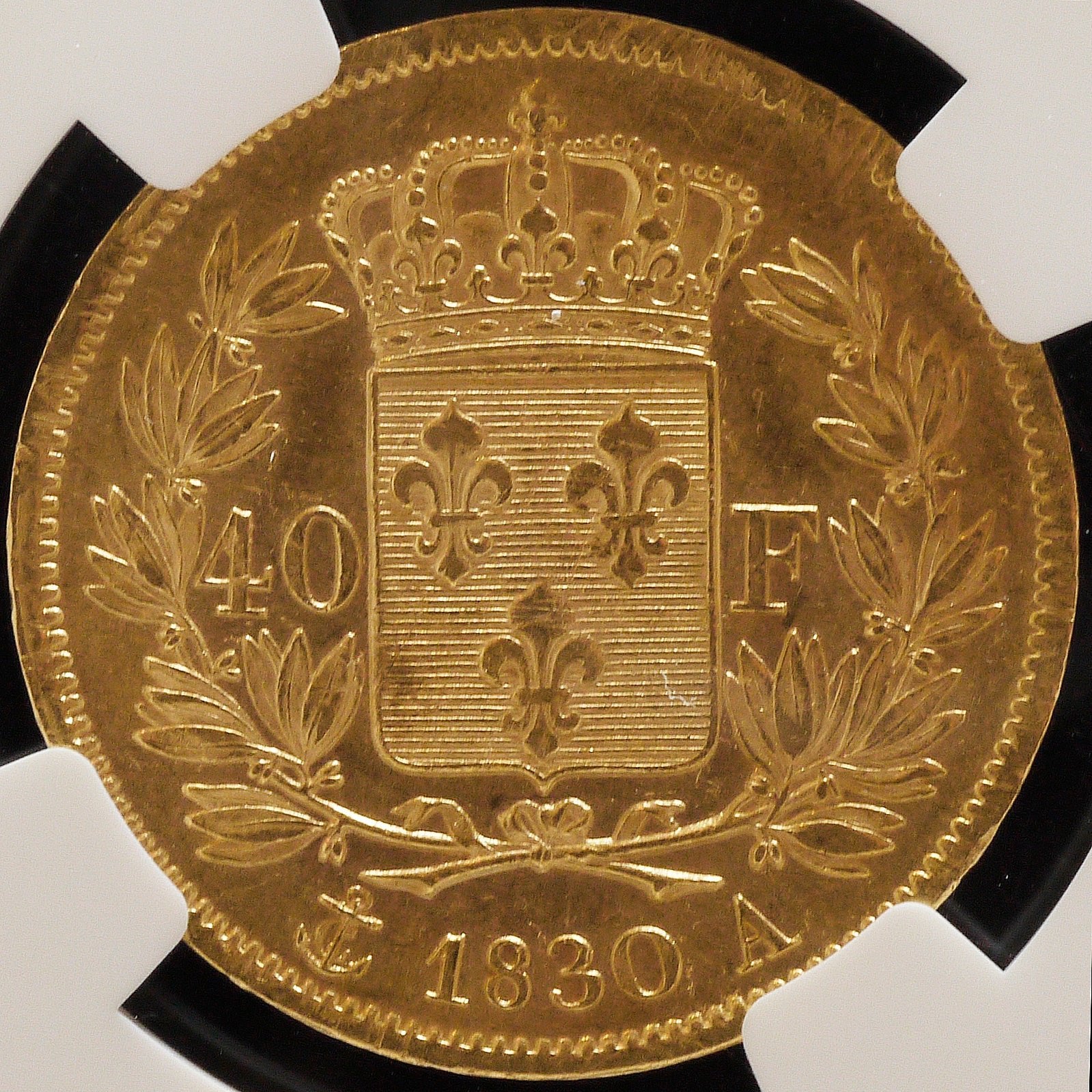 フランス 40フラン金貨 1830年 シャルル10世 パリ鋳 NGC AU58 - NJ BUYER'S MARKETPLACE