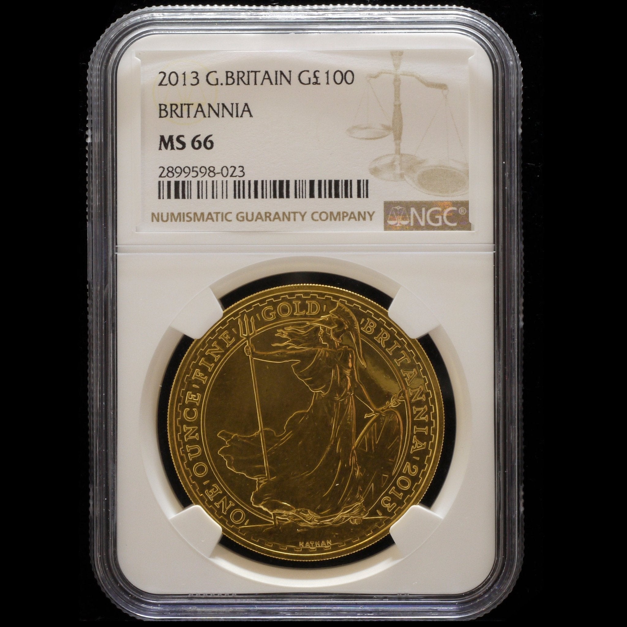 イギリス 100ポンド金貨 2013年 エリザベス2世 ロンドン鋳 NGC MS66 - NJ BUYER'S MARKETPLACE
