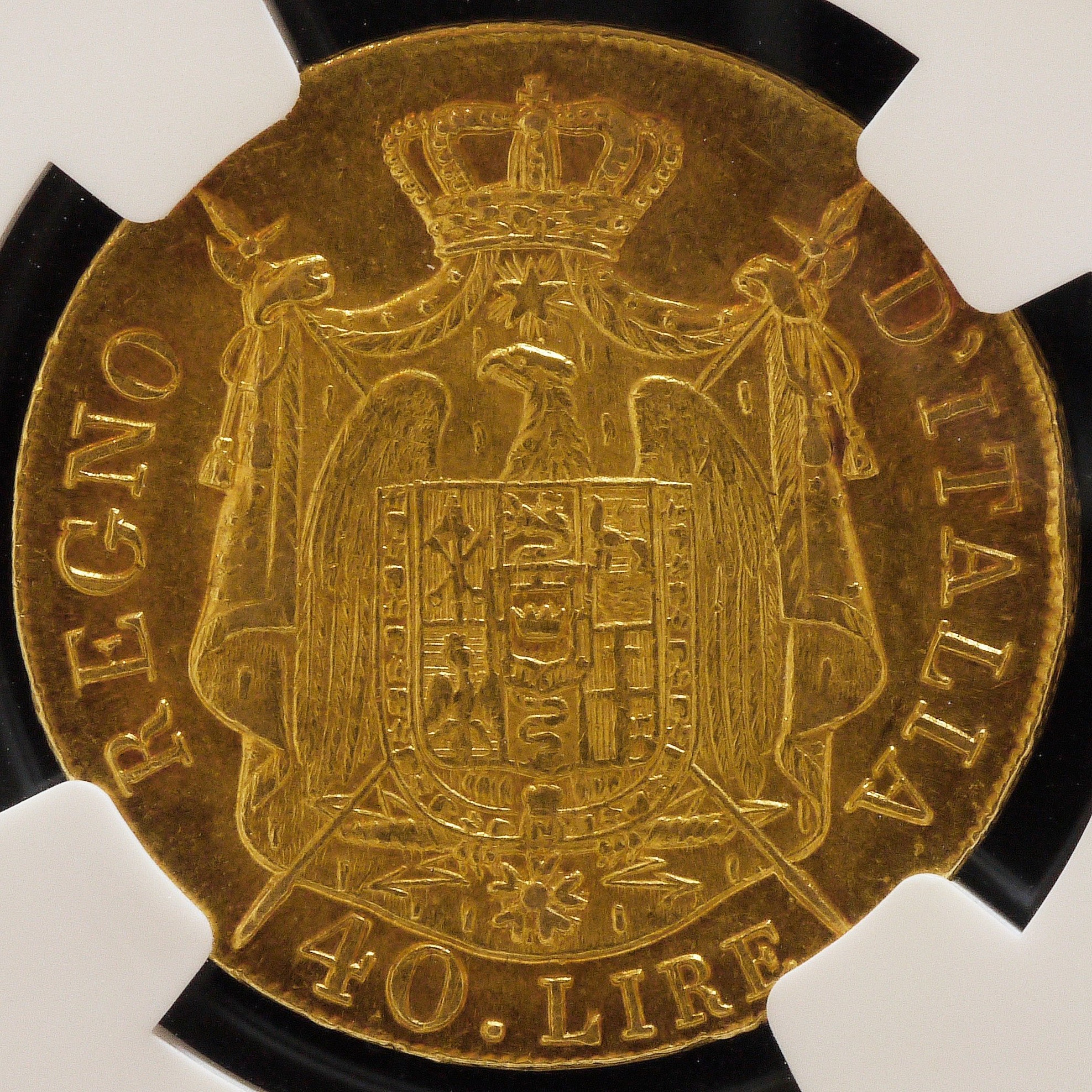 イタリア 40リレ金貨 1808年 ナポレオン1世 ミラノ鋳 NGC AU Details Cleaned - NJ BUYER'S MARKETPLACE