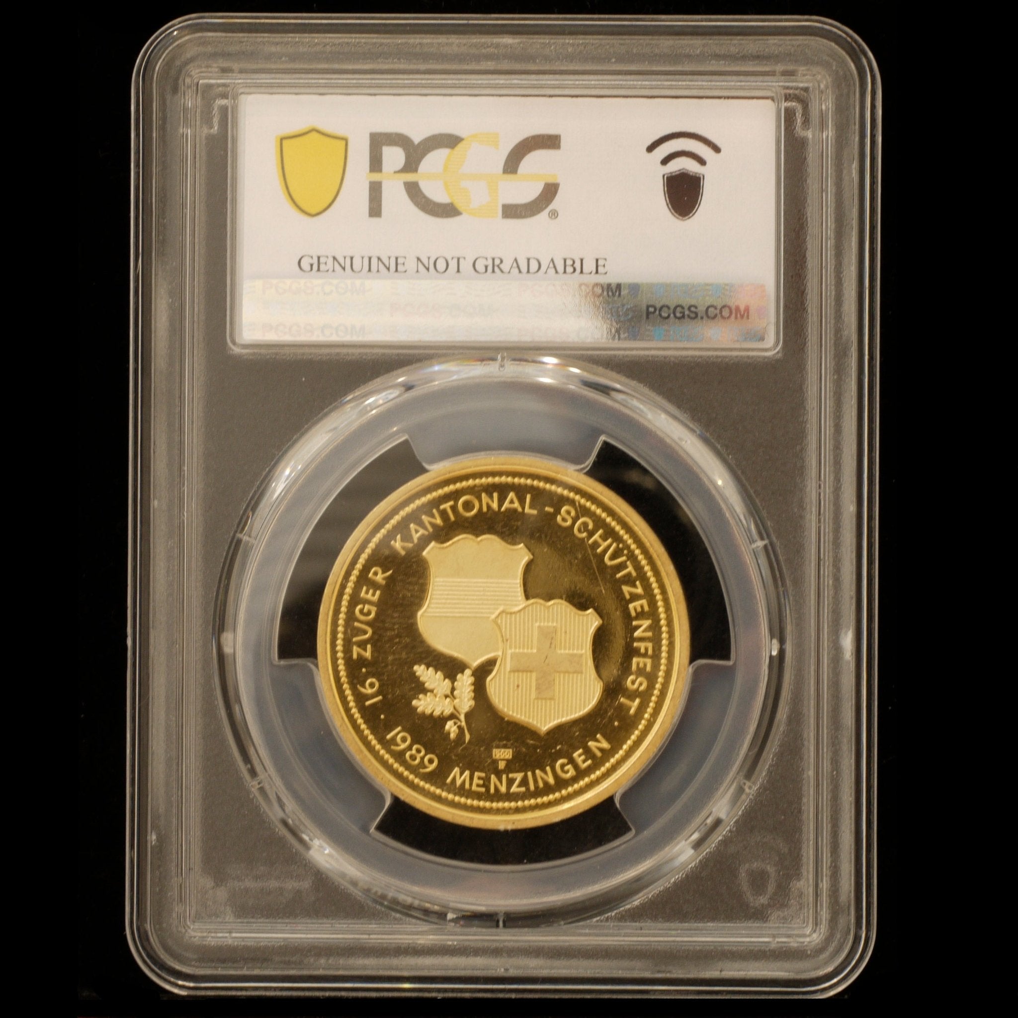 スイス 1000フラン金貨 1989年 射撃祭 PCGS UNC Details - NJ BUYER'S MARKETPLACE
