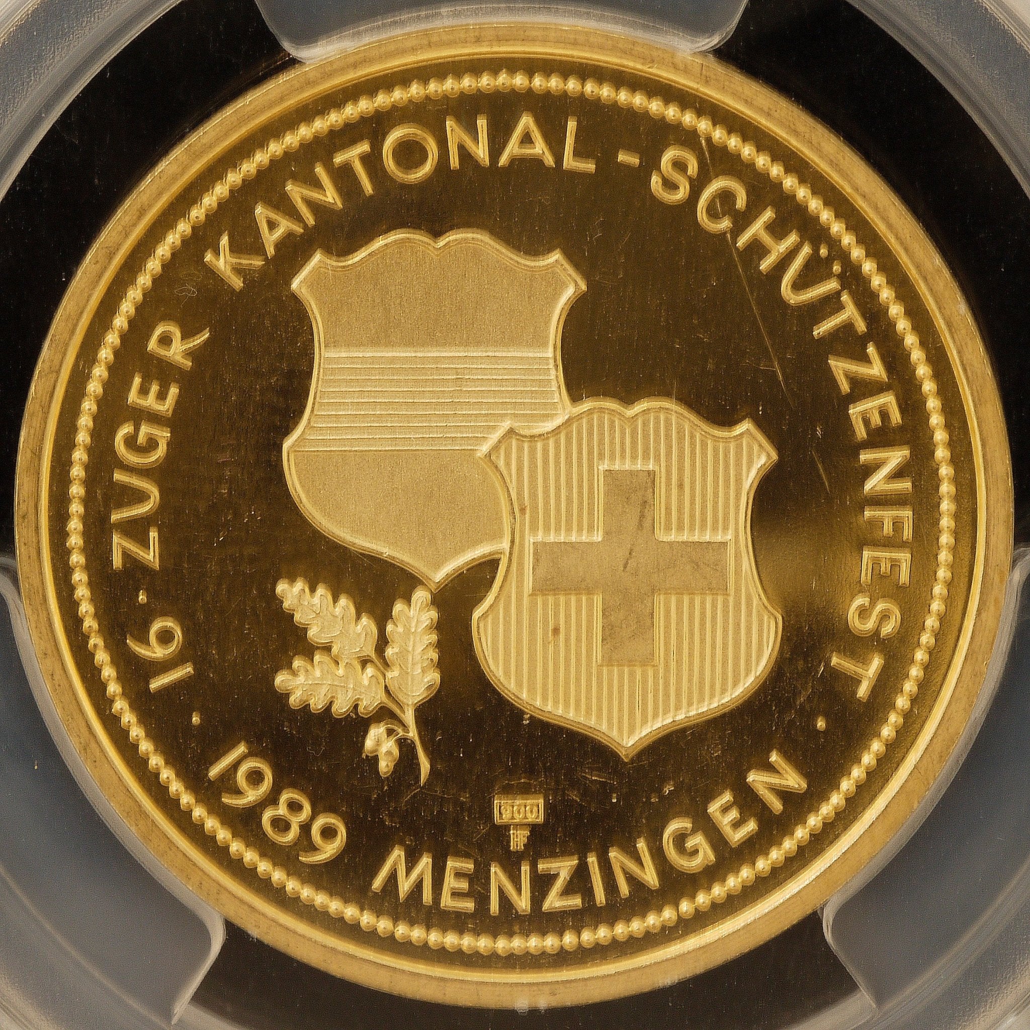 スイス 1000フラン金貨 1989年 射撃祭 PCGS UNC Details - NJ BUYER'S MARKETPLACE