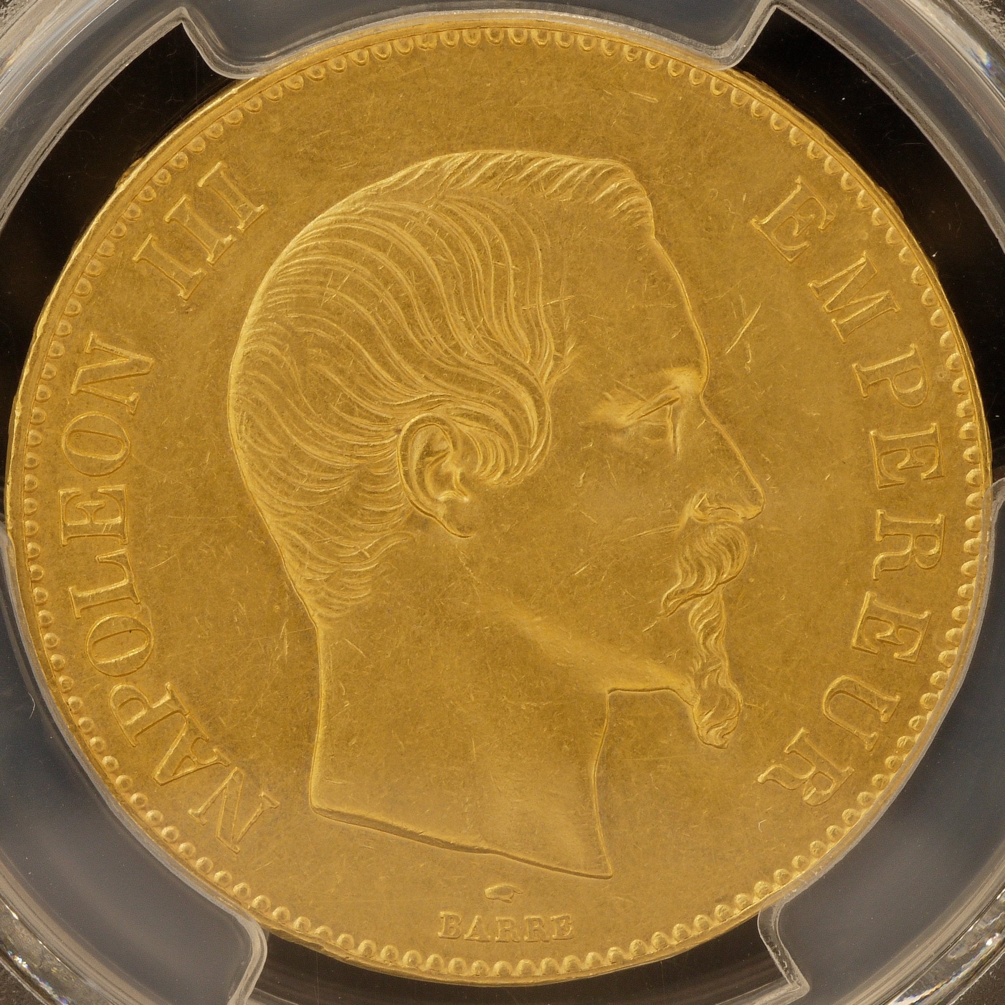 フランス 100フラン金貨 1858年 ナポレオン3世 パリ鋳 PCGS AU Details - NJ BUYER'S MARKETPLACE