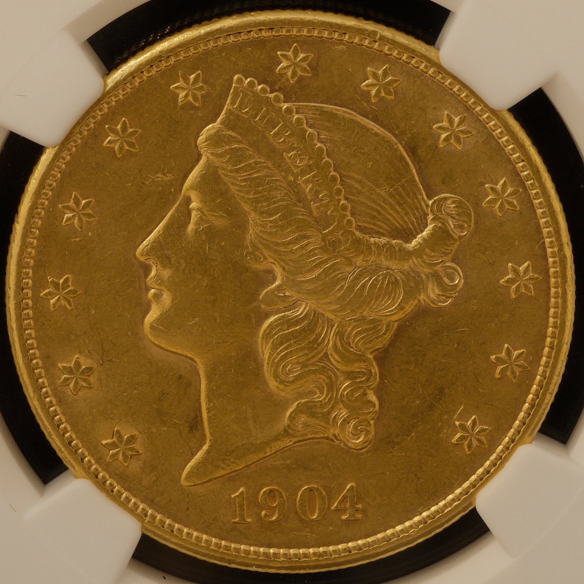 アメリカ 20ドル金貨 1904年 リバティ サンフランシスコ鋳 NGC AU55 - NJ BUYER'S MARKETPLACE