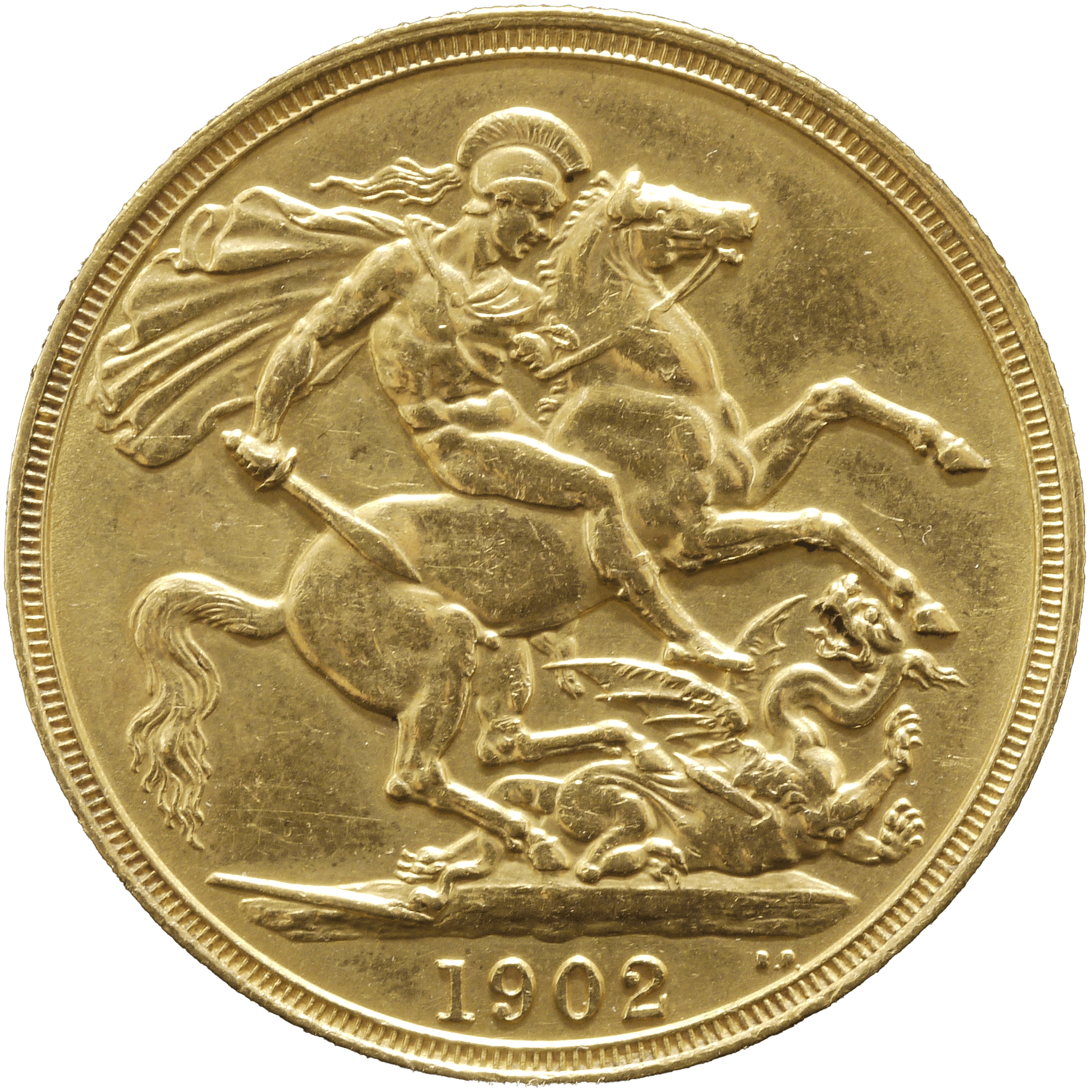 イギリス 2ポンド金貨 1902年 エドワード7世 ロンドン鋳 - NJ BUYER'S MARKETPLACE