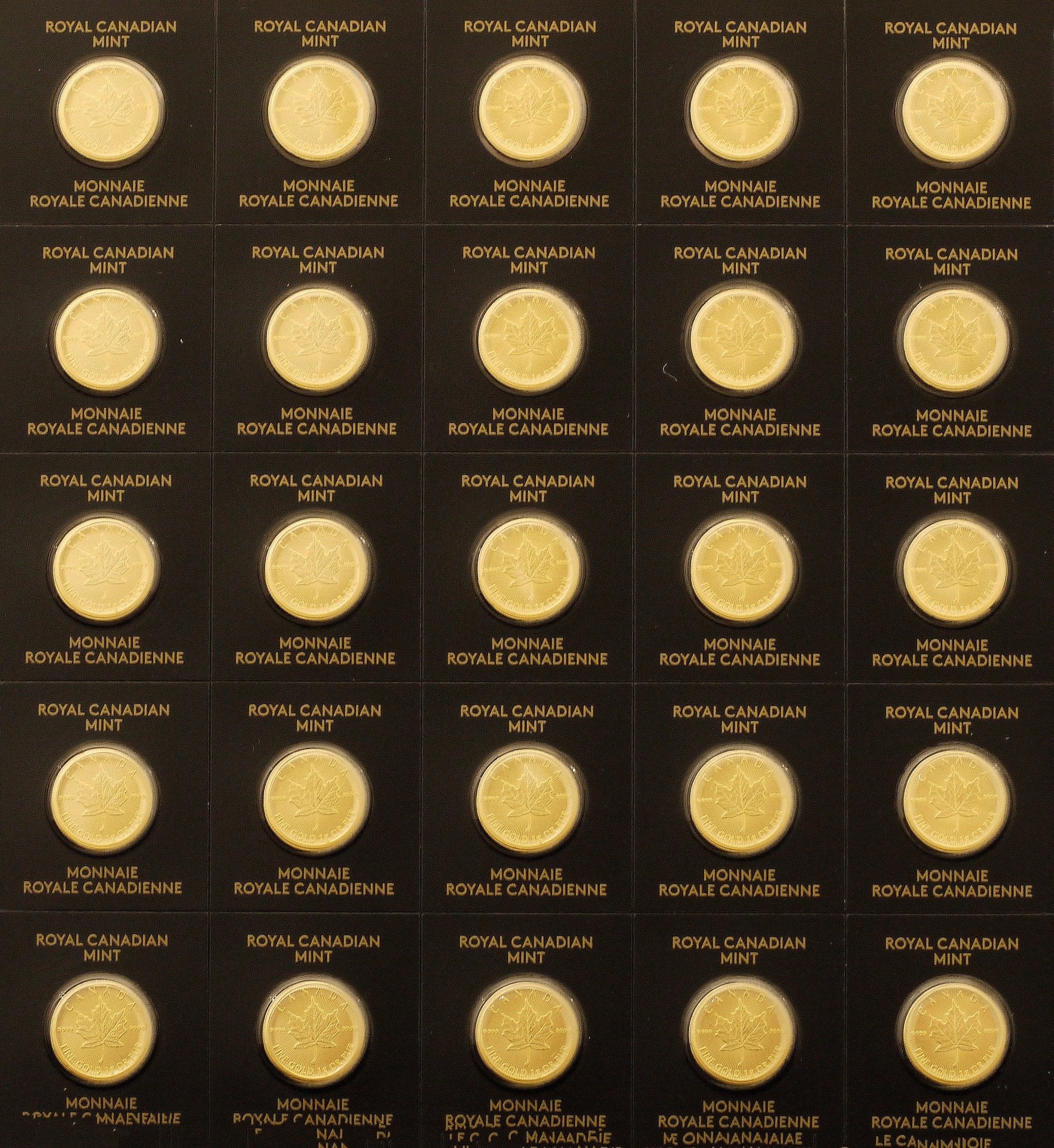 カナダ 50セント金貨 2023年 25枚組 1g×25枚 総重量25g エリザベス2世 - NJ BUYER'S MARKETPLACE