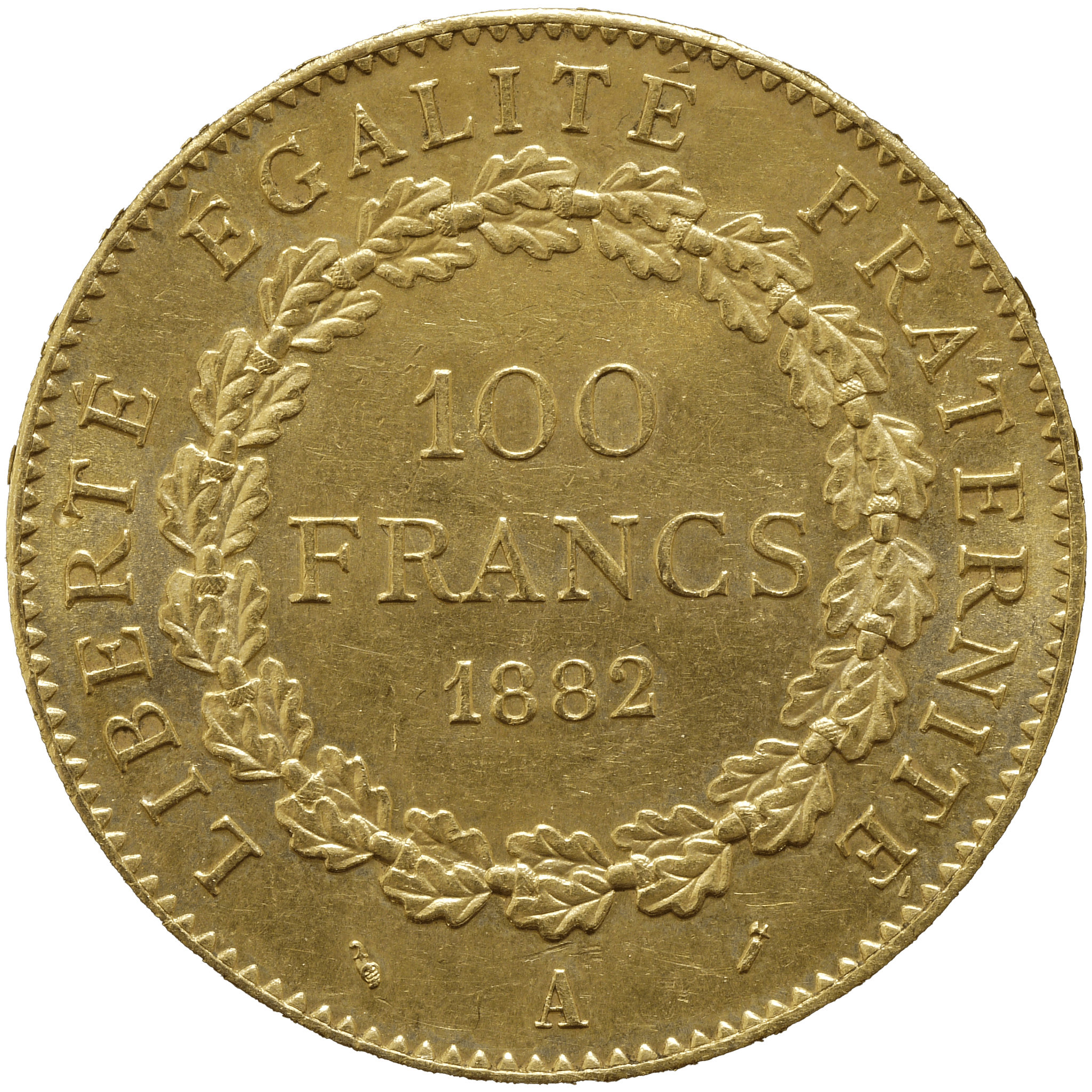 フランス 100フラン金貨 1882年 法の天使 パリ鋳 - NJ BUYER'S MARKETPLACE