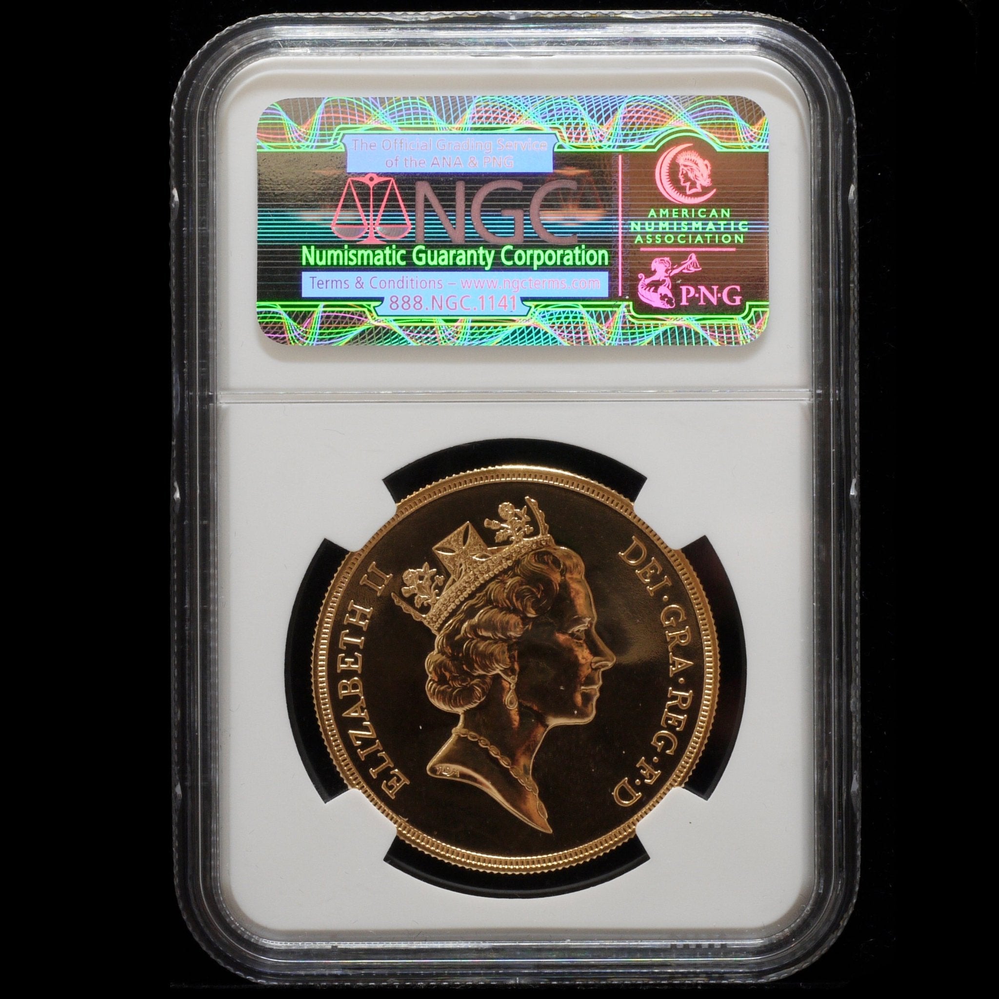 イギリス 5ポンド金貨 1992年 エリザベス2世 ロンドン鋳 NGC MS69 - NJ BUYER'S MARKETPLACE