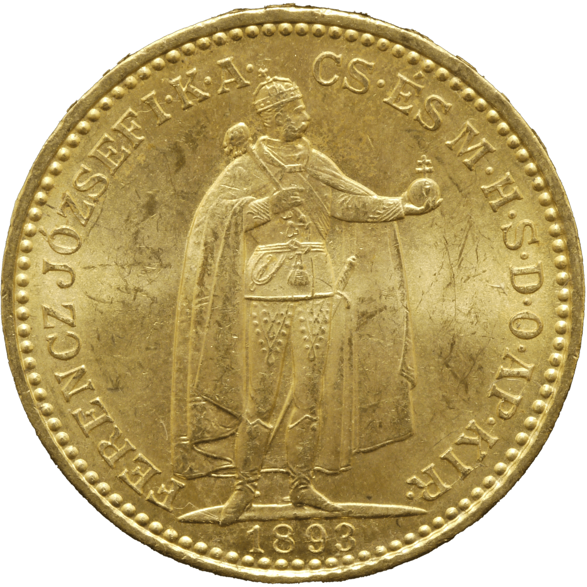 ハンガリー 20コロナ金貨 1893年 フランツ=ヨーゼフ1世 クレムニツァ鋳 - NJ BUYER'S MARKETPLACE