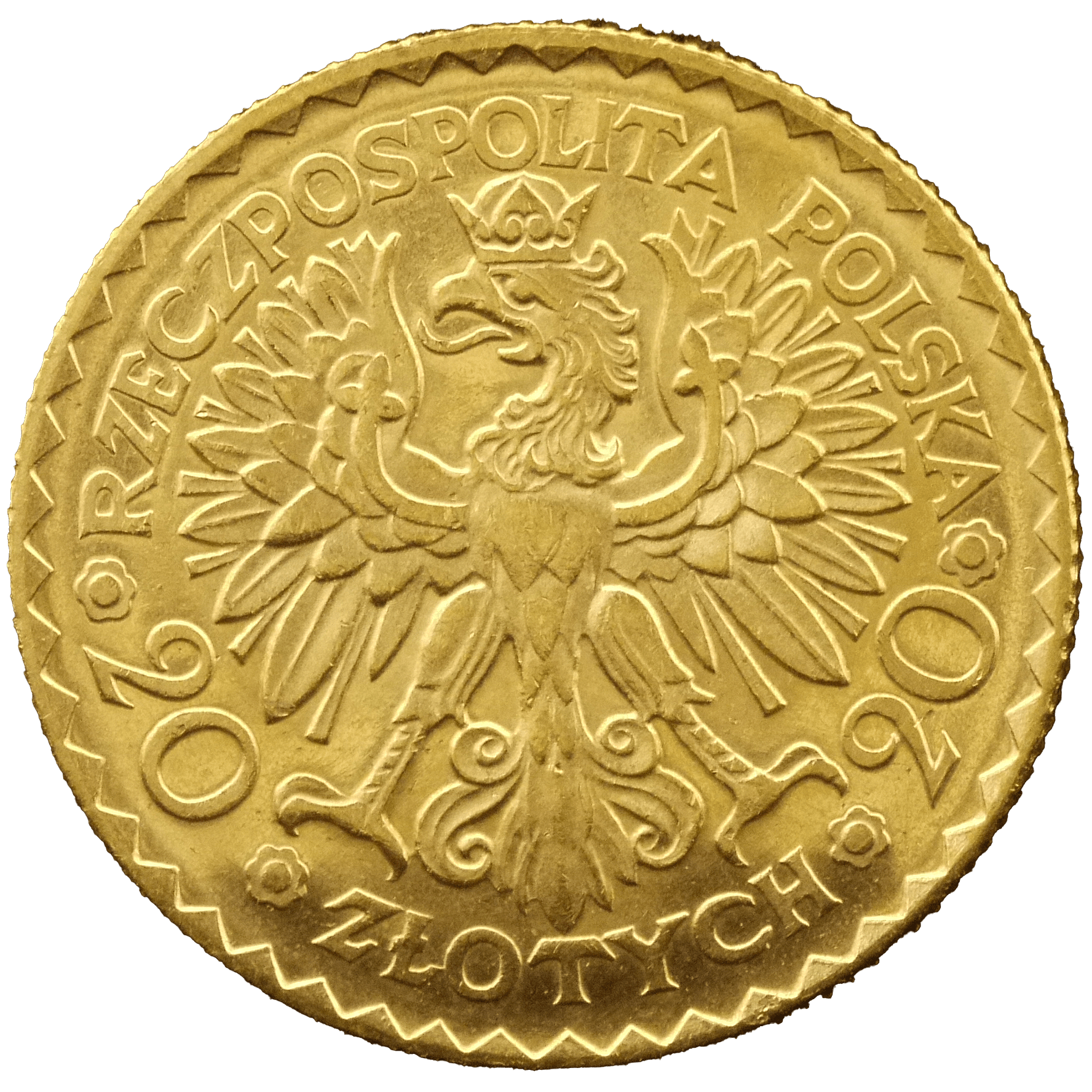 ポーランド 20ズウォティ金貨 1925年 ワルシャワ鋳 - NJ BUYER'S MARKETPLACE