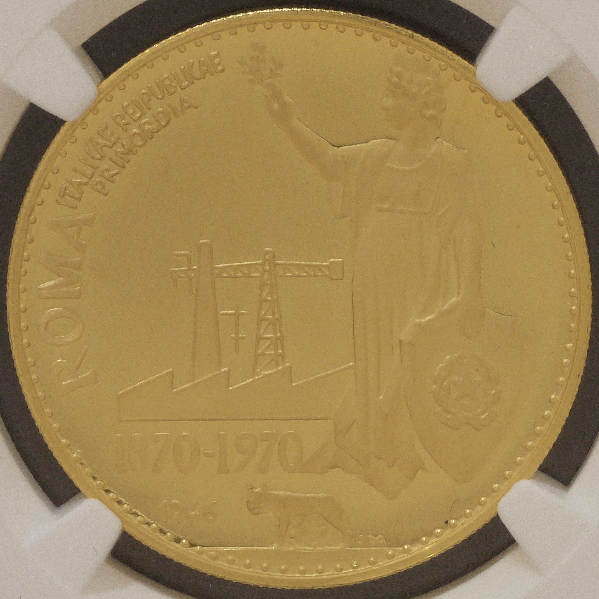 ラアス・アル=ハイマ 150リアル金貨 1970年 首都ローマ100周年 - NJ BUYER'S MARKETPLACE