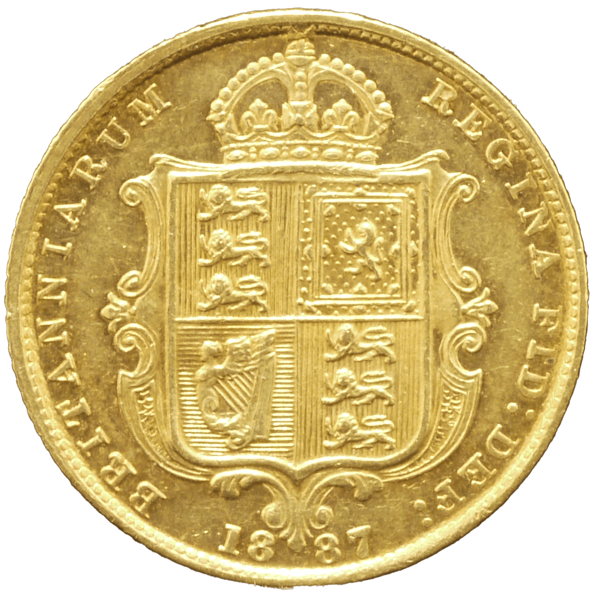 イギリス 1/2ソヴリン金貨 1887年 ヴィクトリア女王 ロンドン鋳 - NJ BUYER'S MARKETPLACE