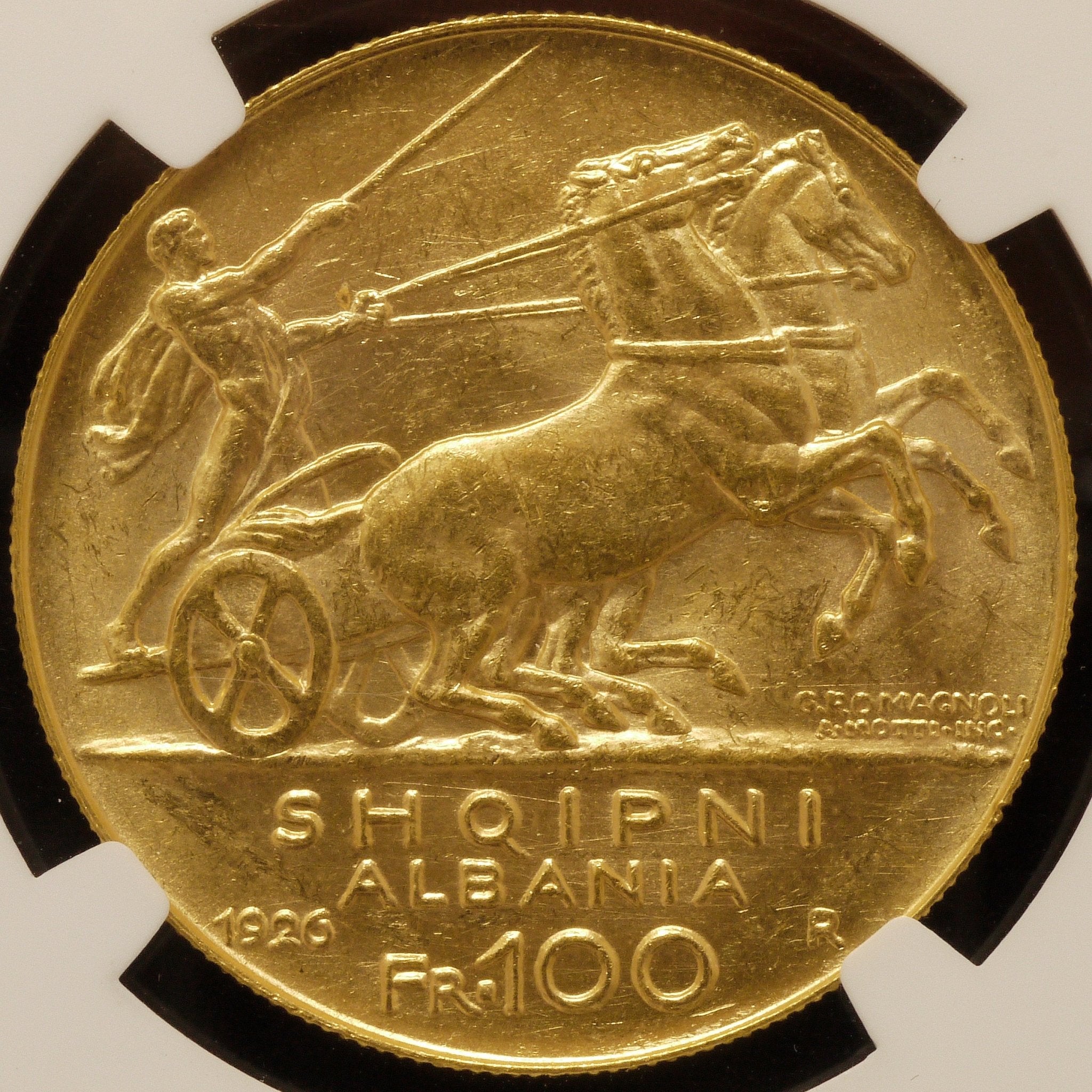 アルバニア 100フランガ・アリ金貨 1926年 ローマ鋳 ゾグー1世 2つ星タイプ - NJ BUYER'S MARKETPLACE