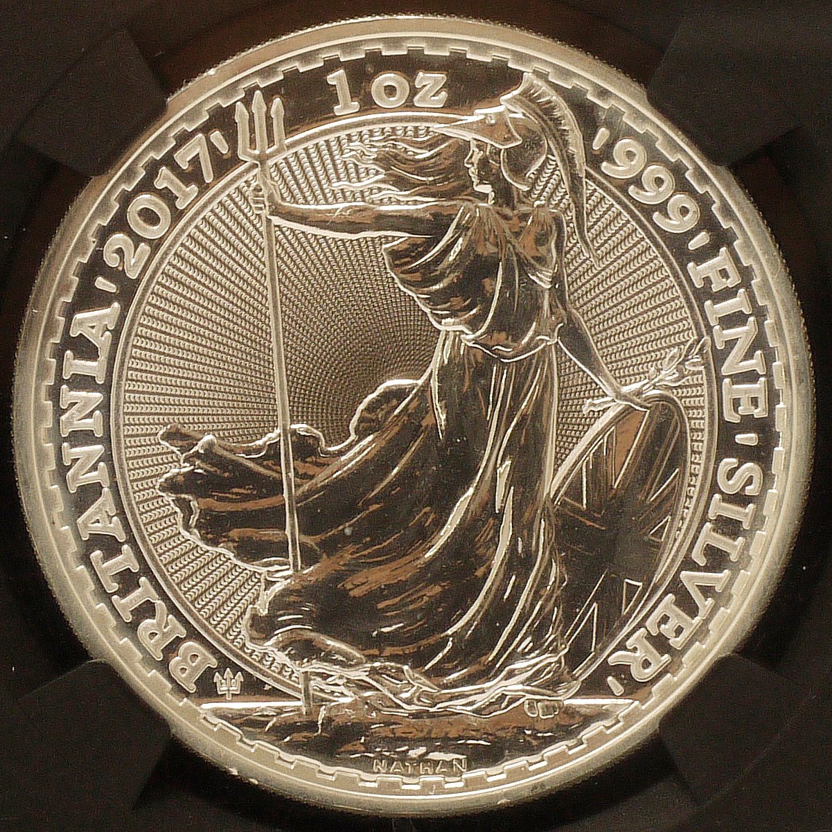 イギリス 2ポンド銀貨 2017年 ロンドン鋳 ブリタニア NGC MS69 - NJ BUYER'S MARKETPLACE