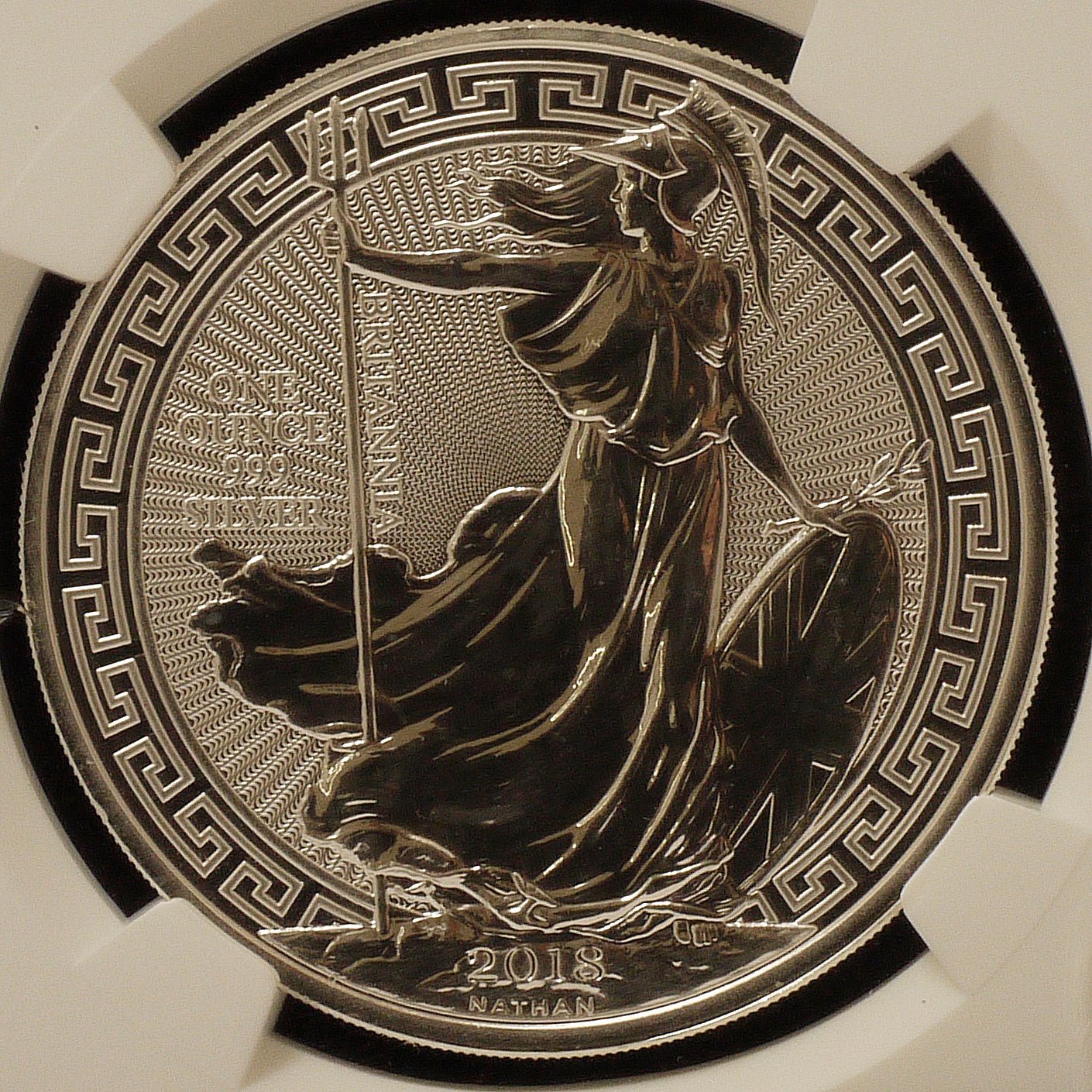 イギリス 2ポンド銀貨 2018年 ロンドン鋳 ブリタニア NGC MS69 - NJ BUYER'S MARKETPLACE