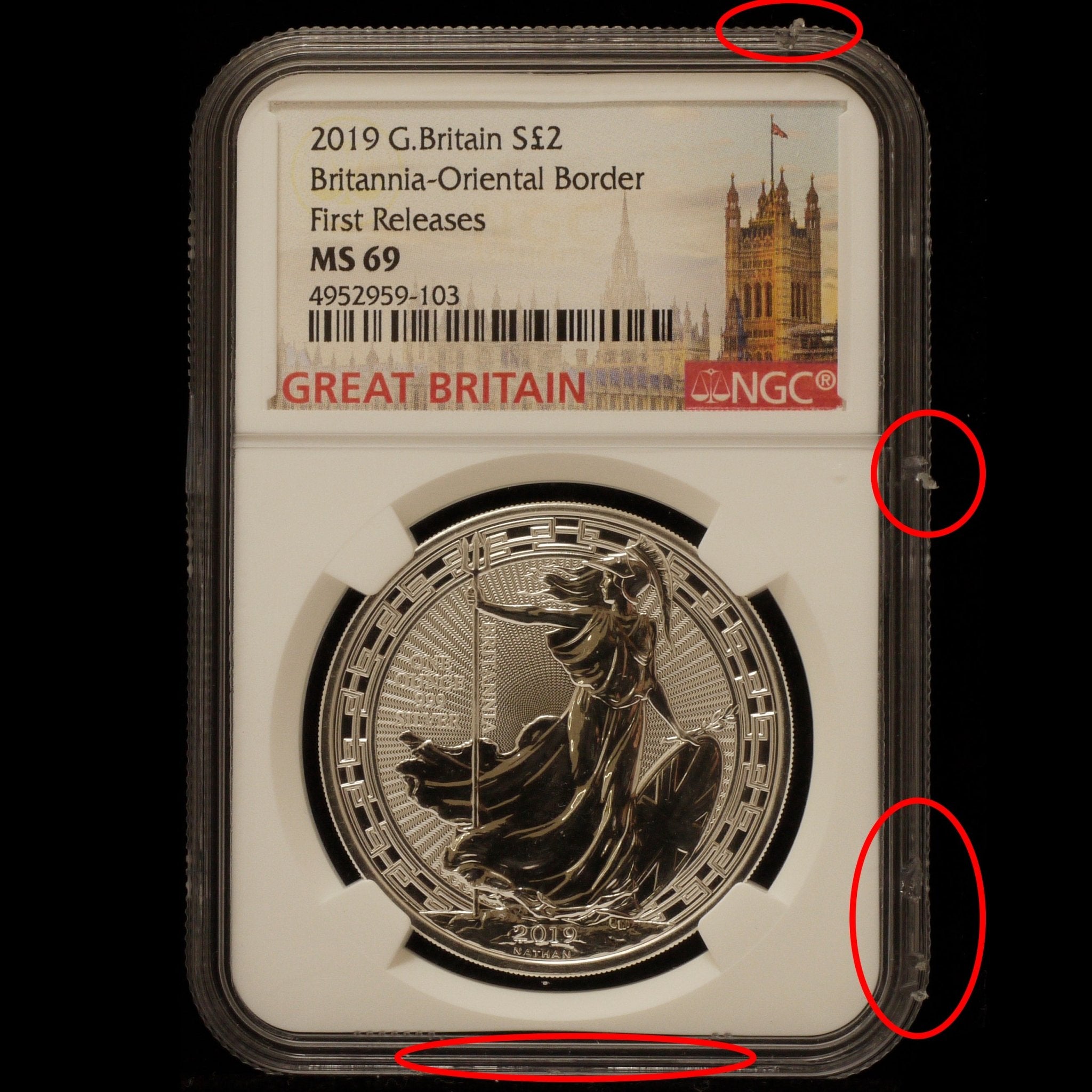 イギリス 2ポンド銀貨 2019年 ロンドン鋳 ブリタニア NGC MS69 First Releases - NJ BUYER'S MARKETPLACE