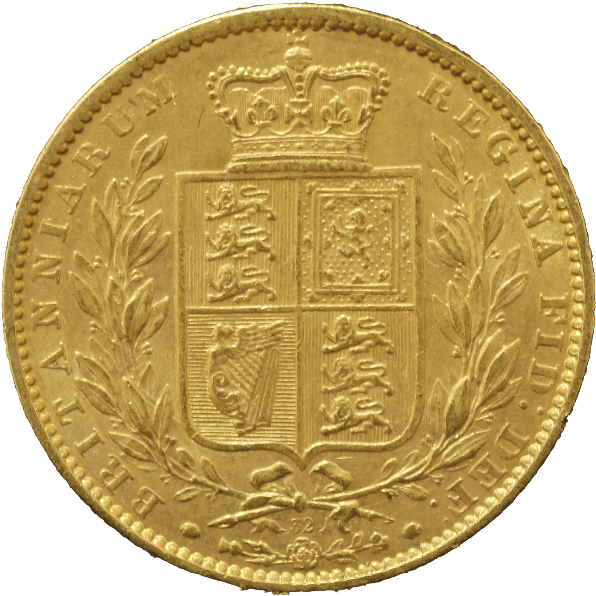 イギリス ソヴリン金貨 1864年 ロンドン鋳 ヴィクトリア シールドタイプ ダイNo.32 - NJ BUYER'S MARKETPLACE